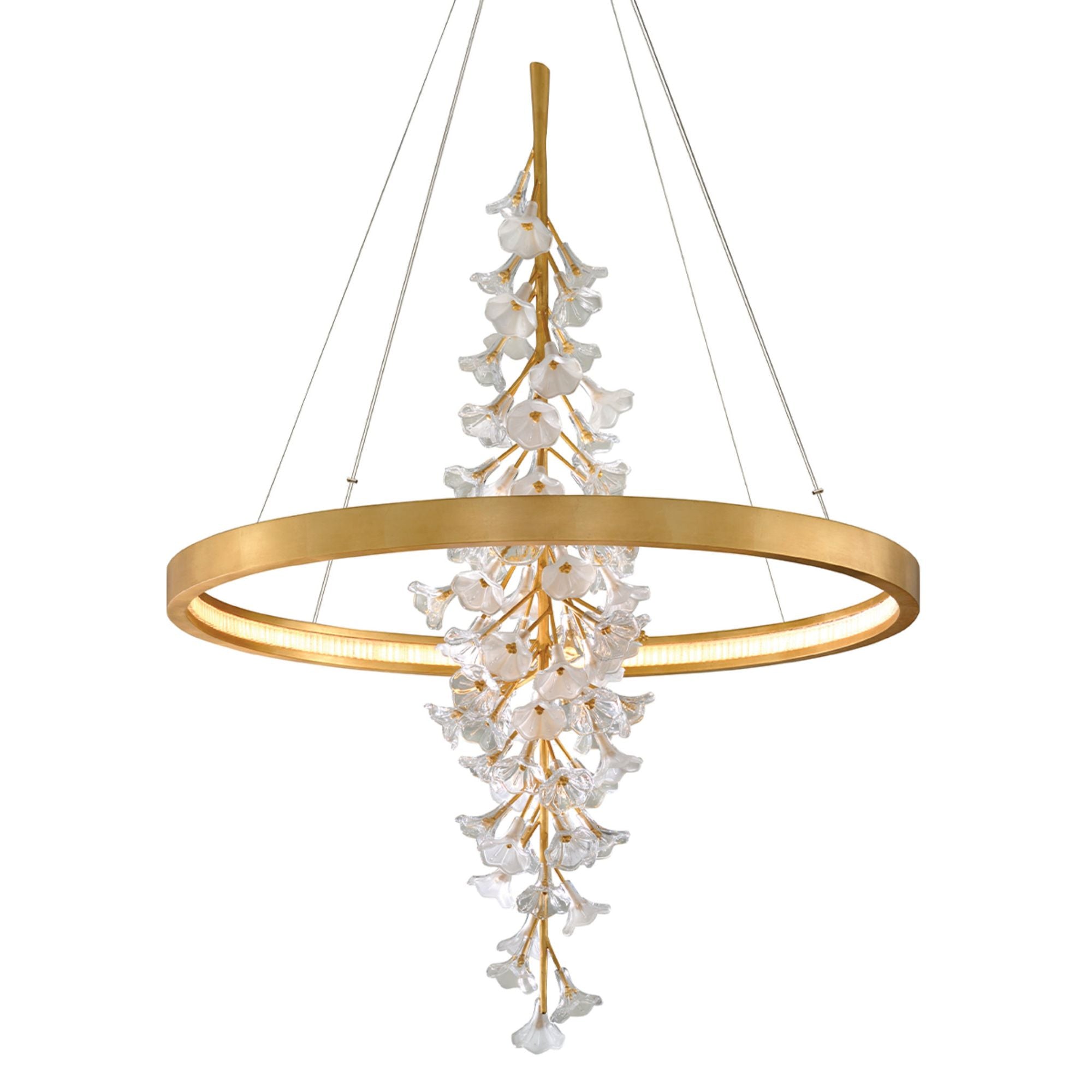 Jasmine 1-Light Chandelier in  Gold Leaf 44W x 60H