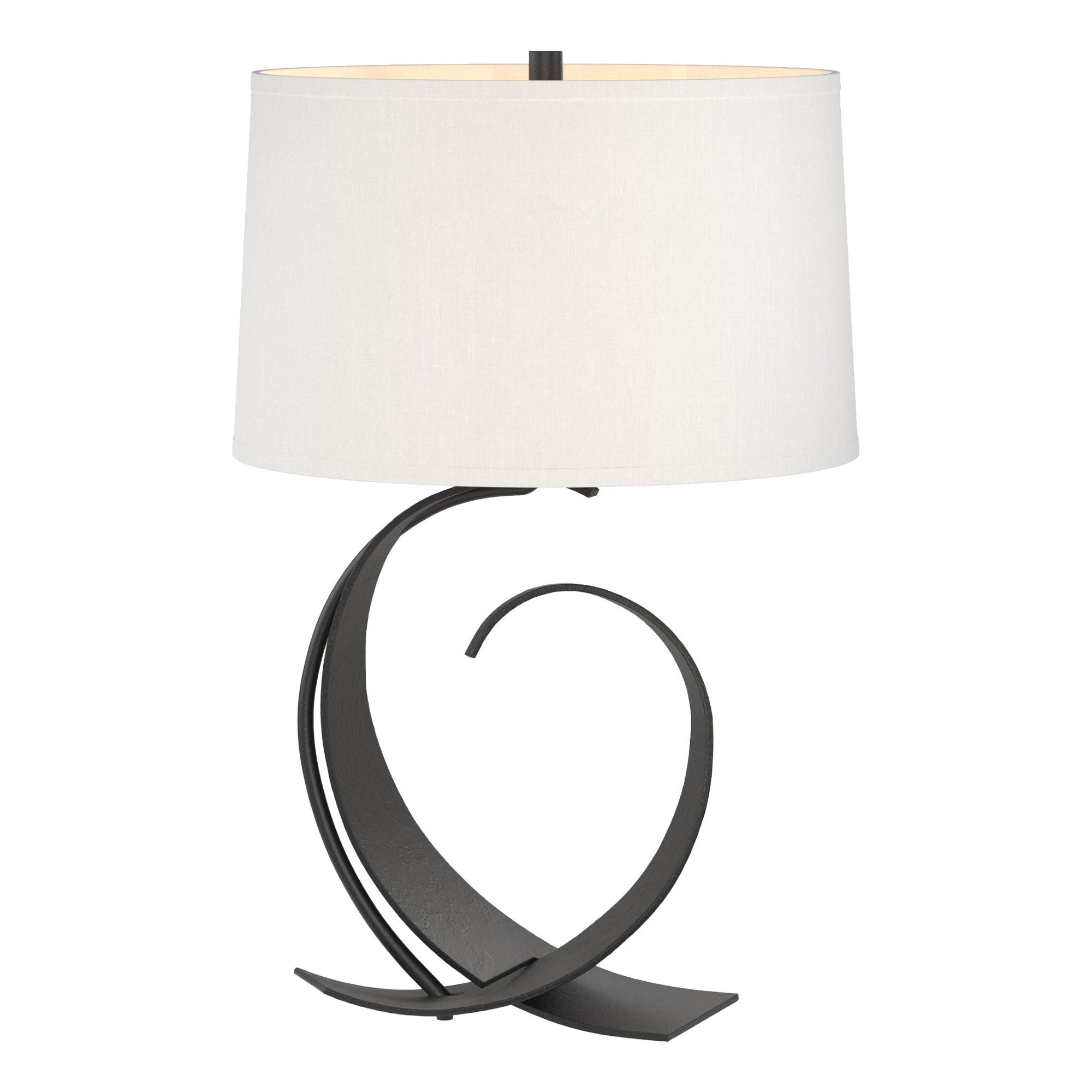 Fullered Impressions Table Lamp 1-Light Natural Anna Shade (SF) in Black