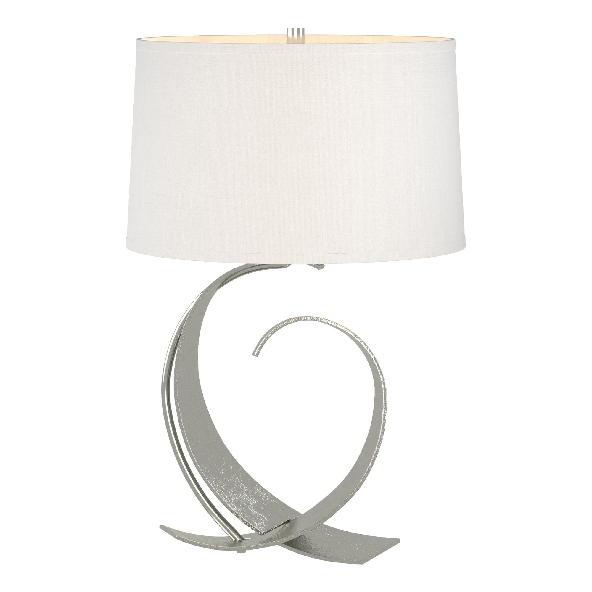 Fullered Impressions Table Lamp 1-Light Natural Anna Shade (SF) in Sterling