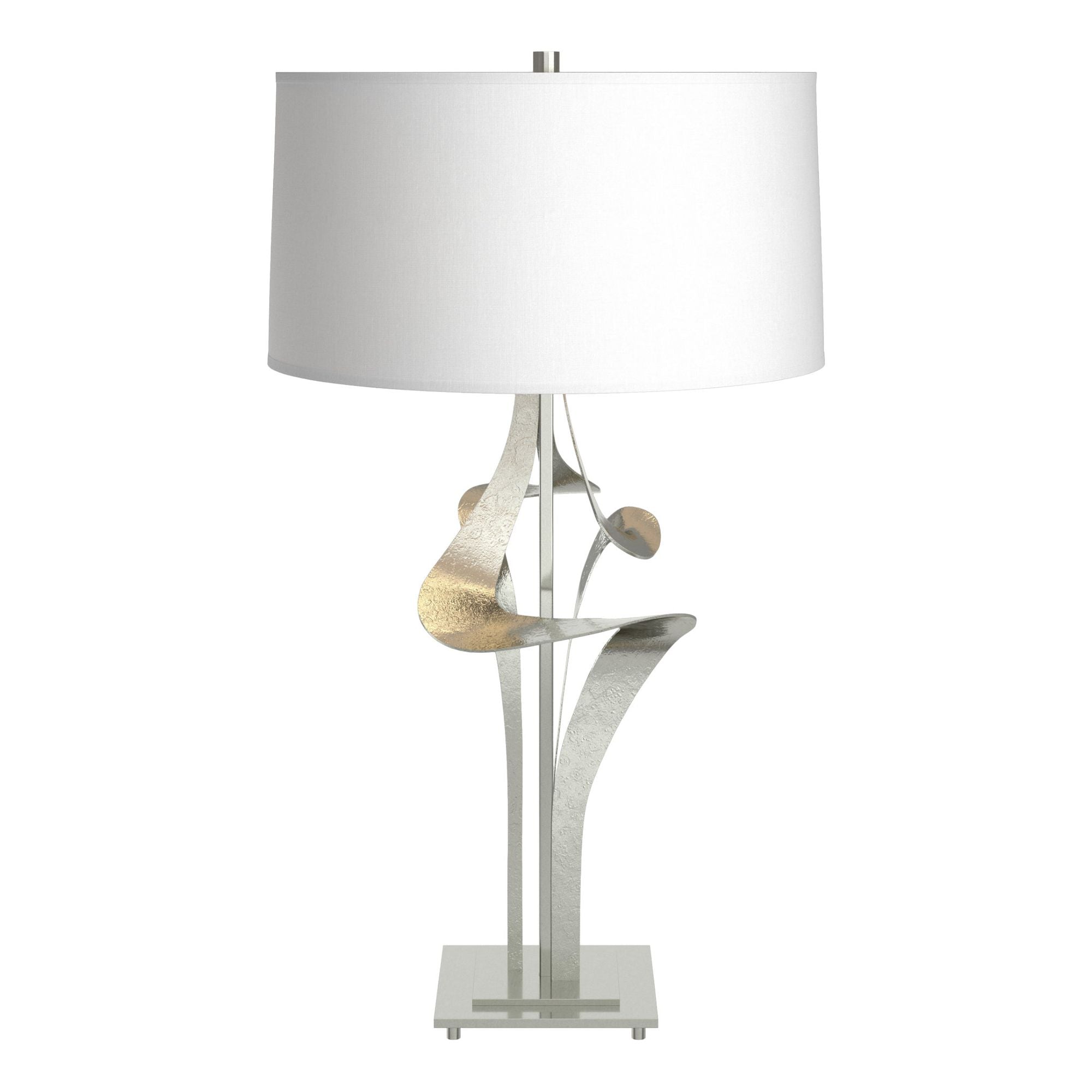 Antasia Table Lamp 1-Light Natural Anna Shade (SF) in Sterling - Dimmer on Socket