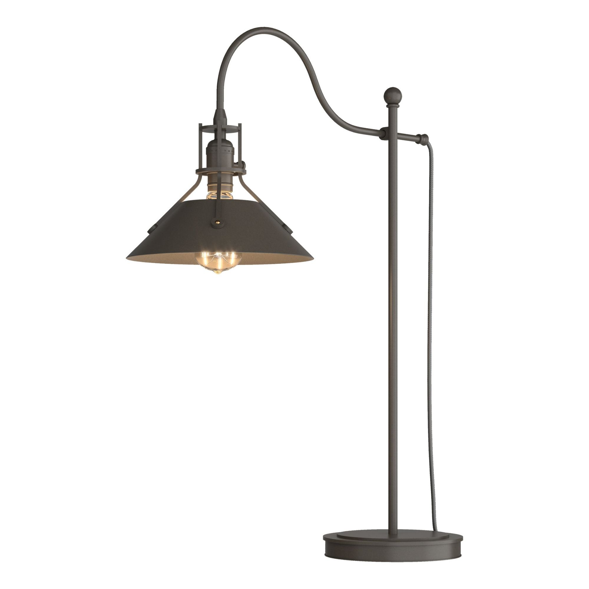 Henry Table Lamp 1-Light Dark Smoke Accent in Dark Smoke - Dimmer on Socket