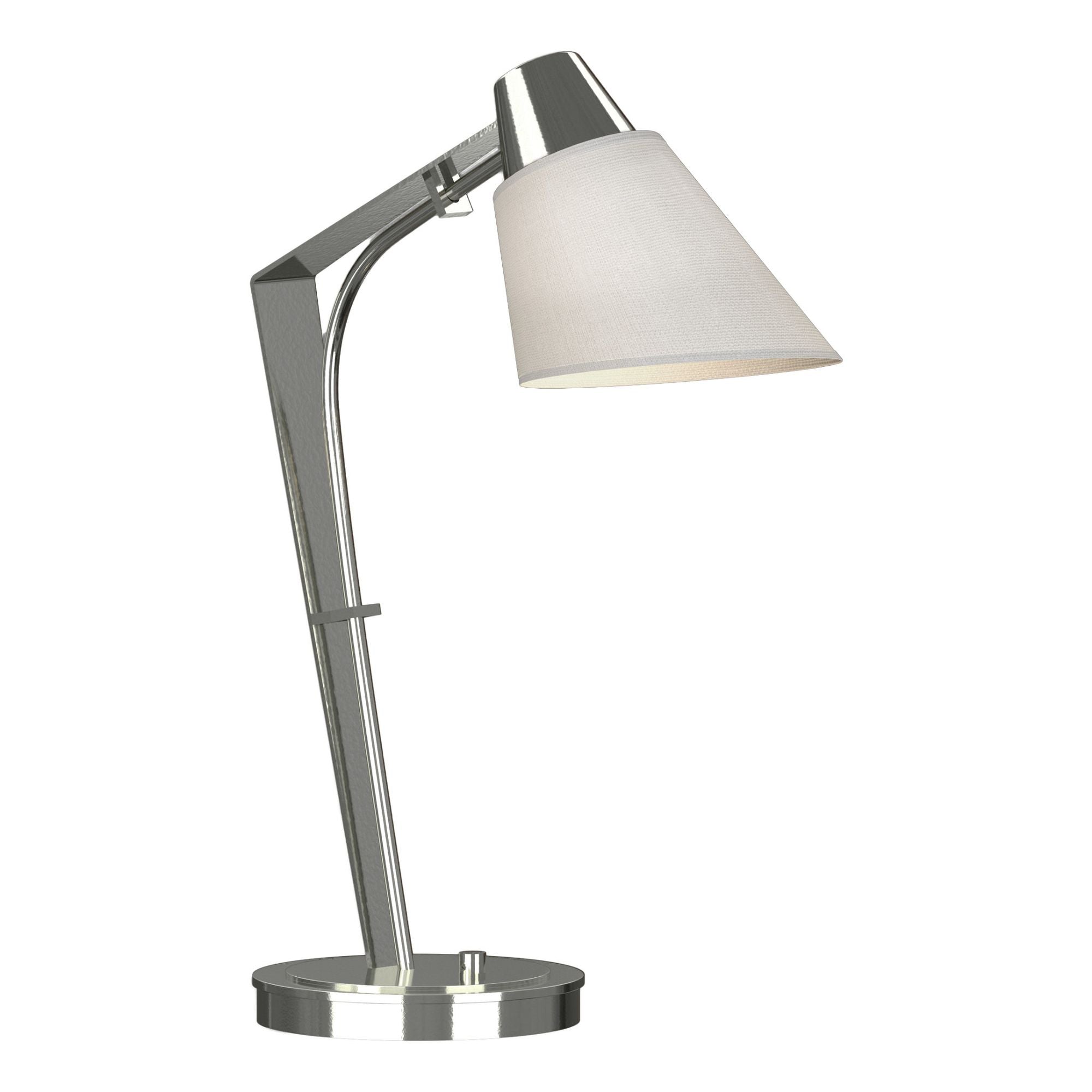 Reach Table Lamp 1-Light Natural Anna Shade (SF) in Sterling - Dimmer on Base