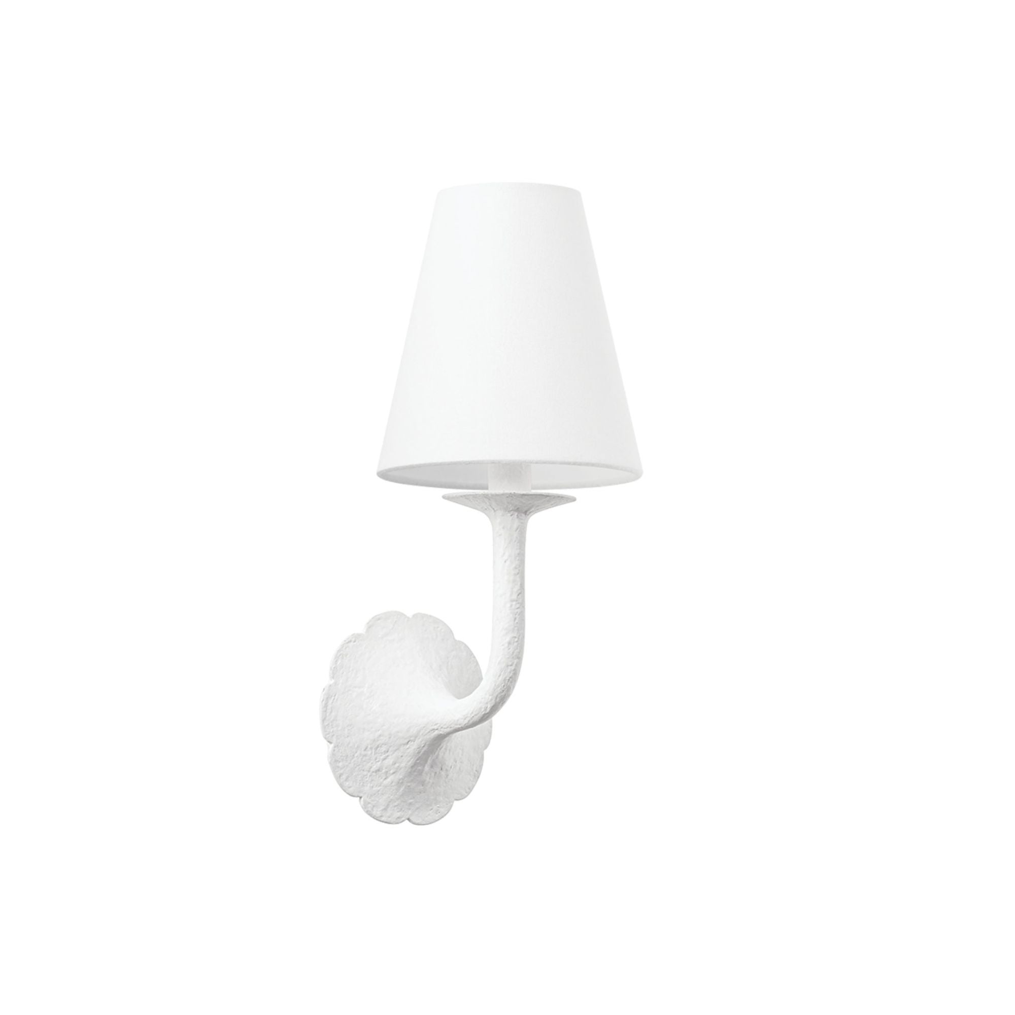 Winnipeg 1-Light Wall Sconce in White Plaster 6.5W x 14.75H