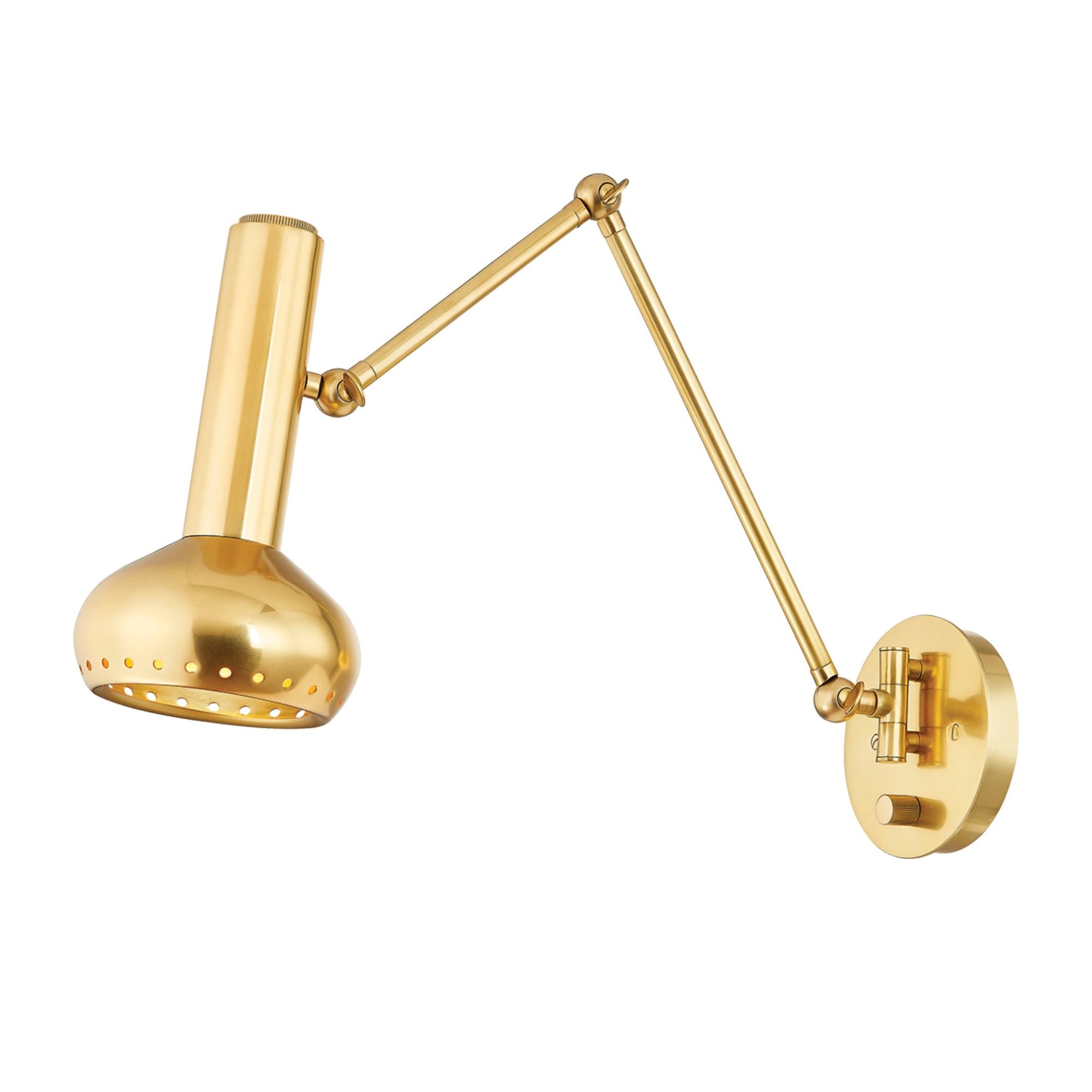 Roald 1-Light Wall Sconce in Aged Brass 5.5W x 12.5H