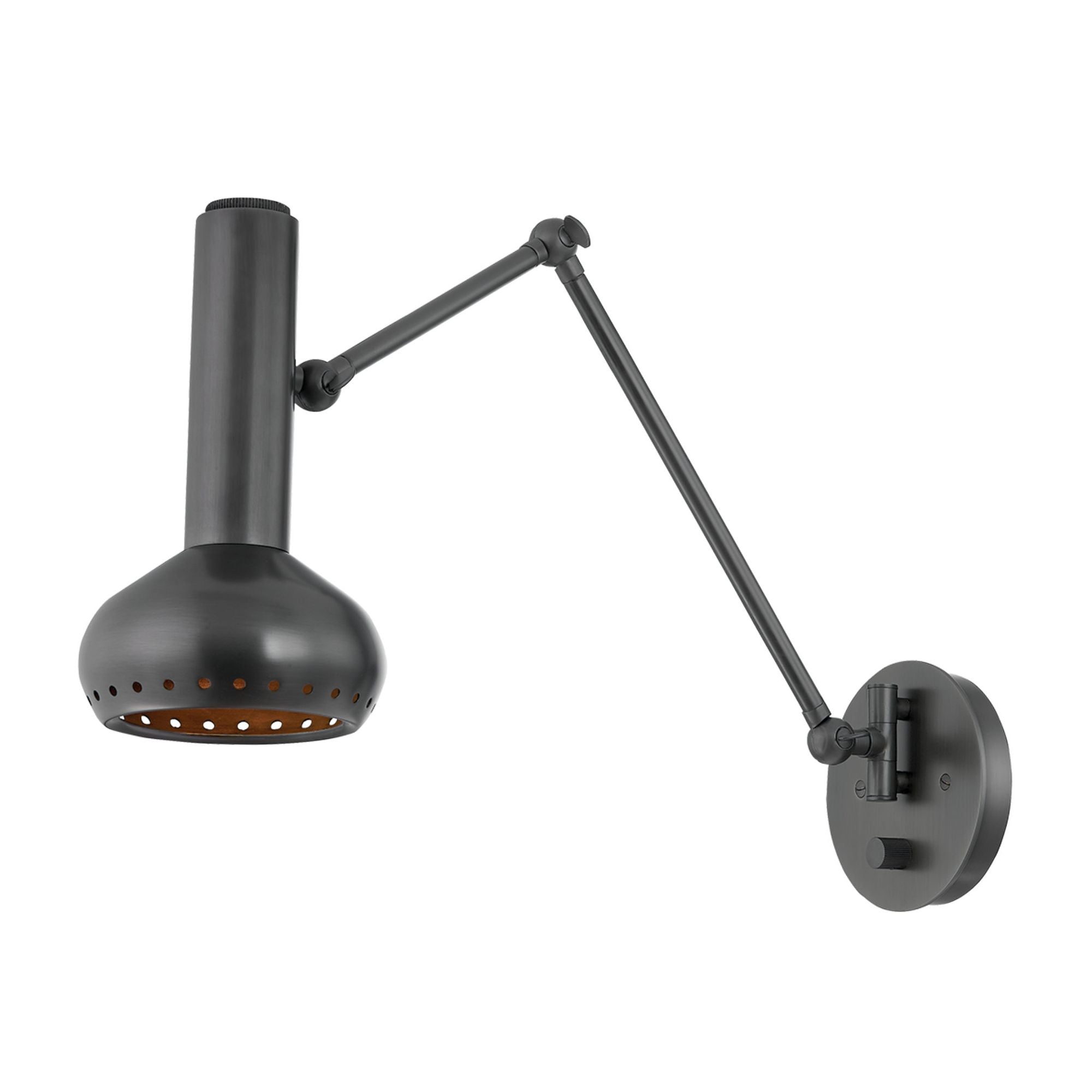 Roald 1-Light Wall Sconce in Distressed Bronze 5.5W x 12.5H