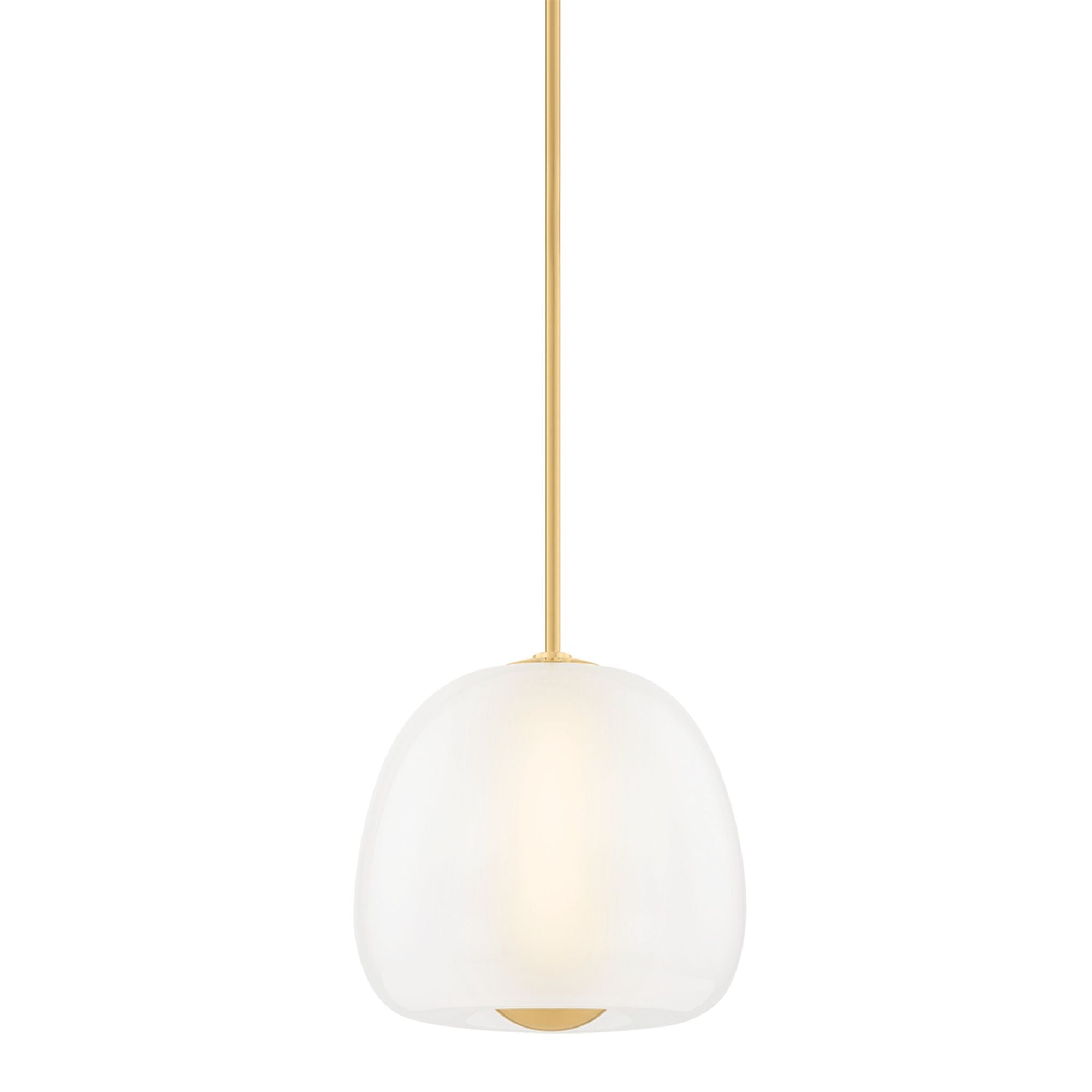 Scranton 1-Light Pendant in Aged Brass 15W x 14.25H