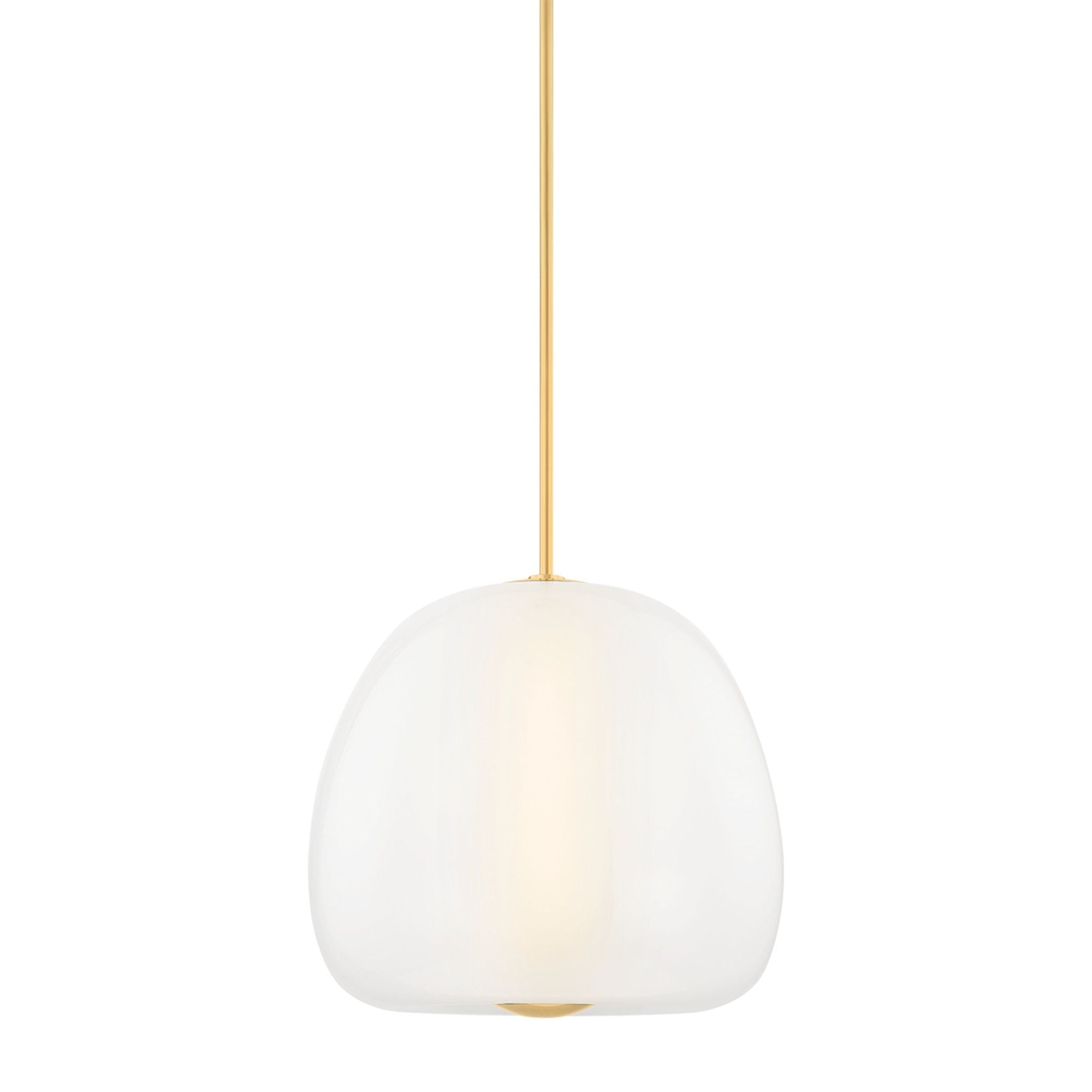 Scranton 1-Light Pendant in Aged Brass 19W x 17.75H