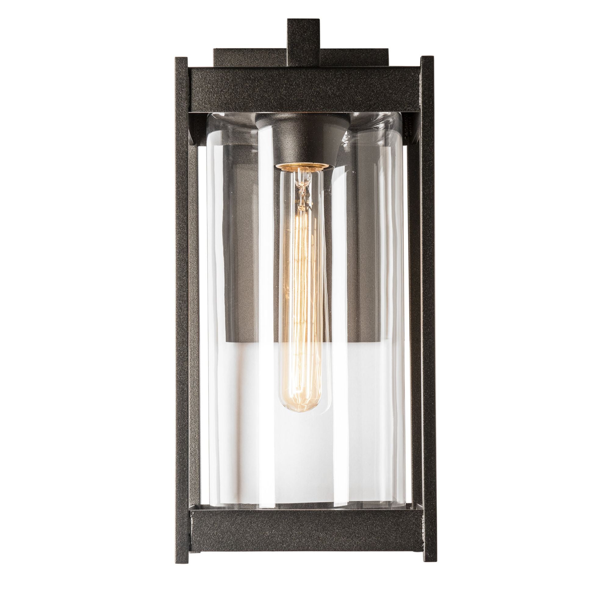 Cela Clear Glass Medium Outdoor Sconce 1-Light Clear Glass (ZM) in Coastal Oil Rubbed Bronze