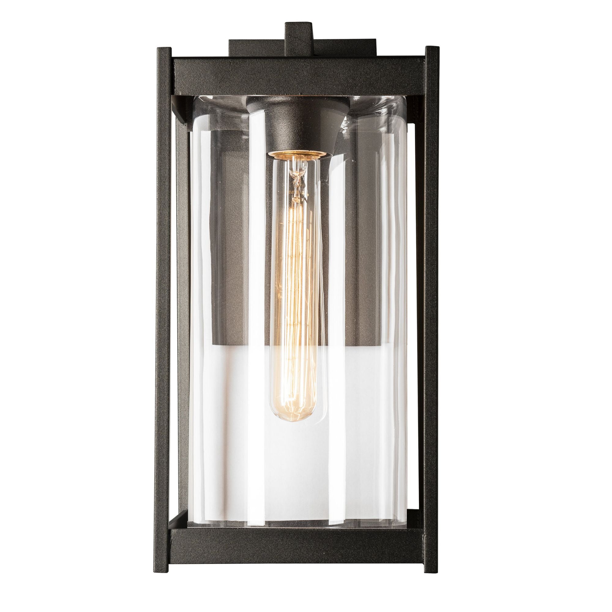 Cela Clear Glass Large Outdoor Sconce 1-Light Clear Glass (ZM) in Coastal Oil Rubbed Bronze