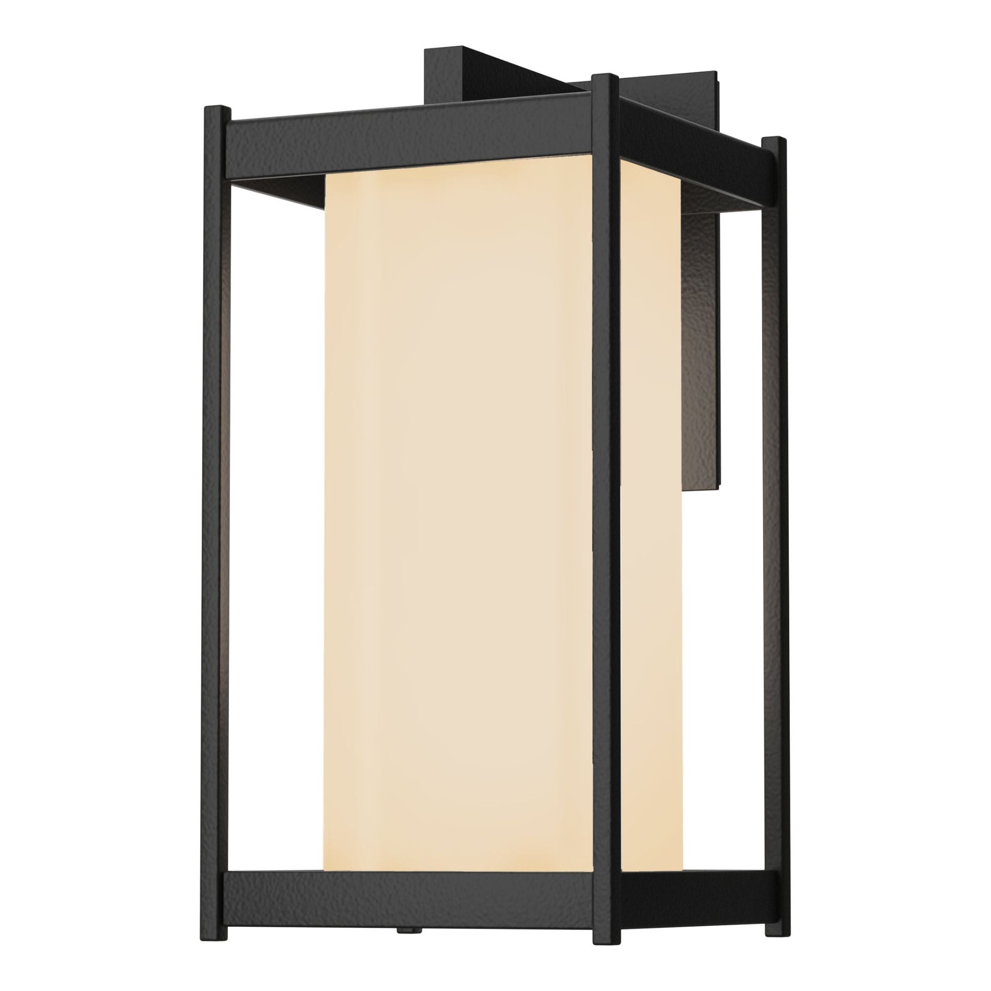 Cela Opal Glass Large Outdoor Sconce 1-Light Opal Glass (GG) in Coastal Black