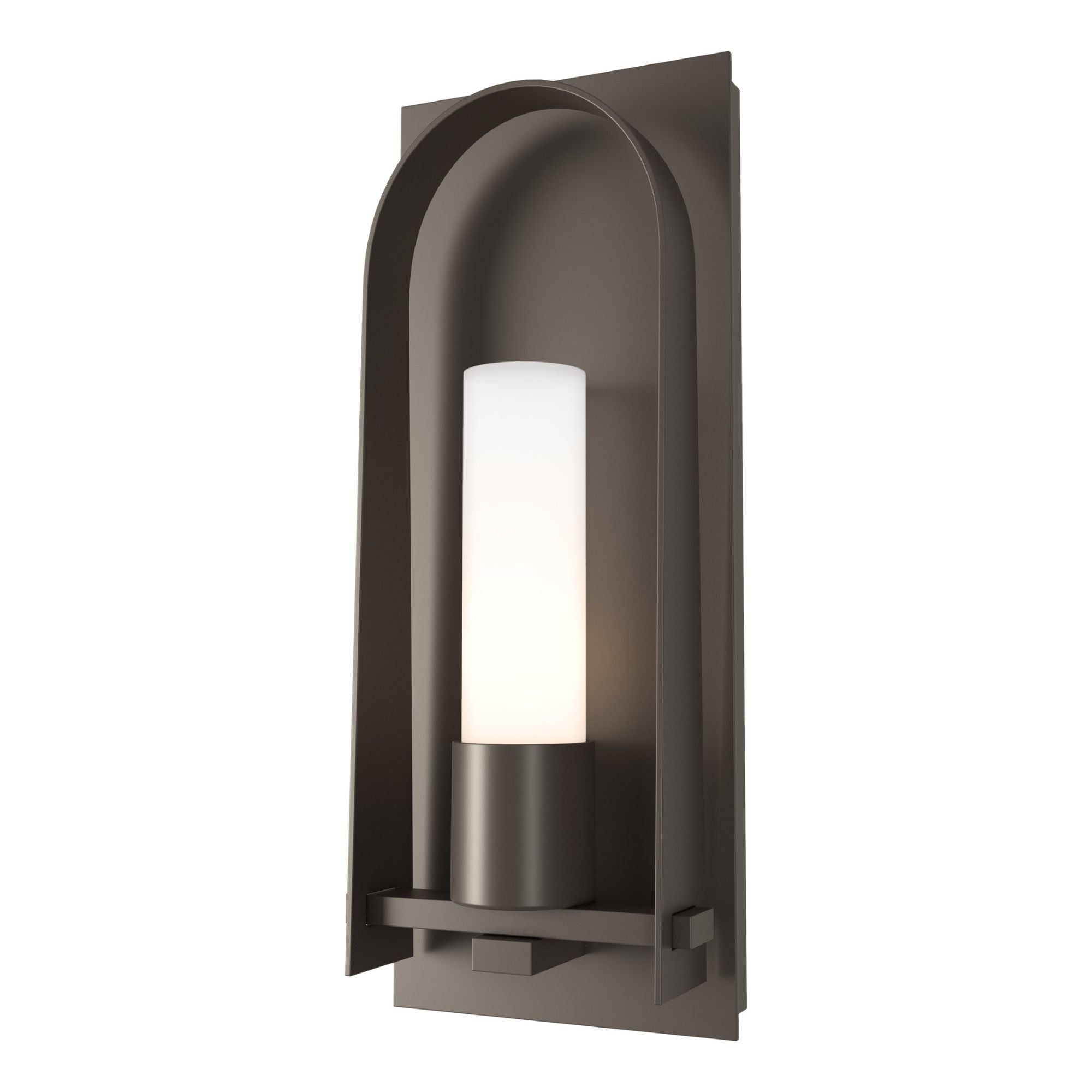 Triomphe Opal Glass Small Outdoor Sconce 1-Light Opal Glass (GG) in Coastal Dark Smoke
