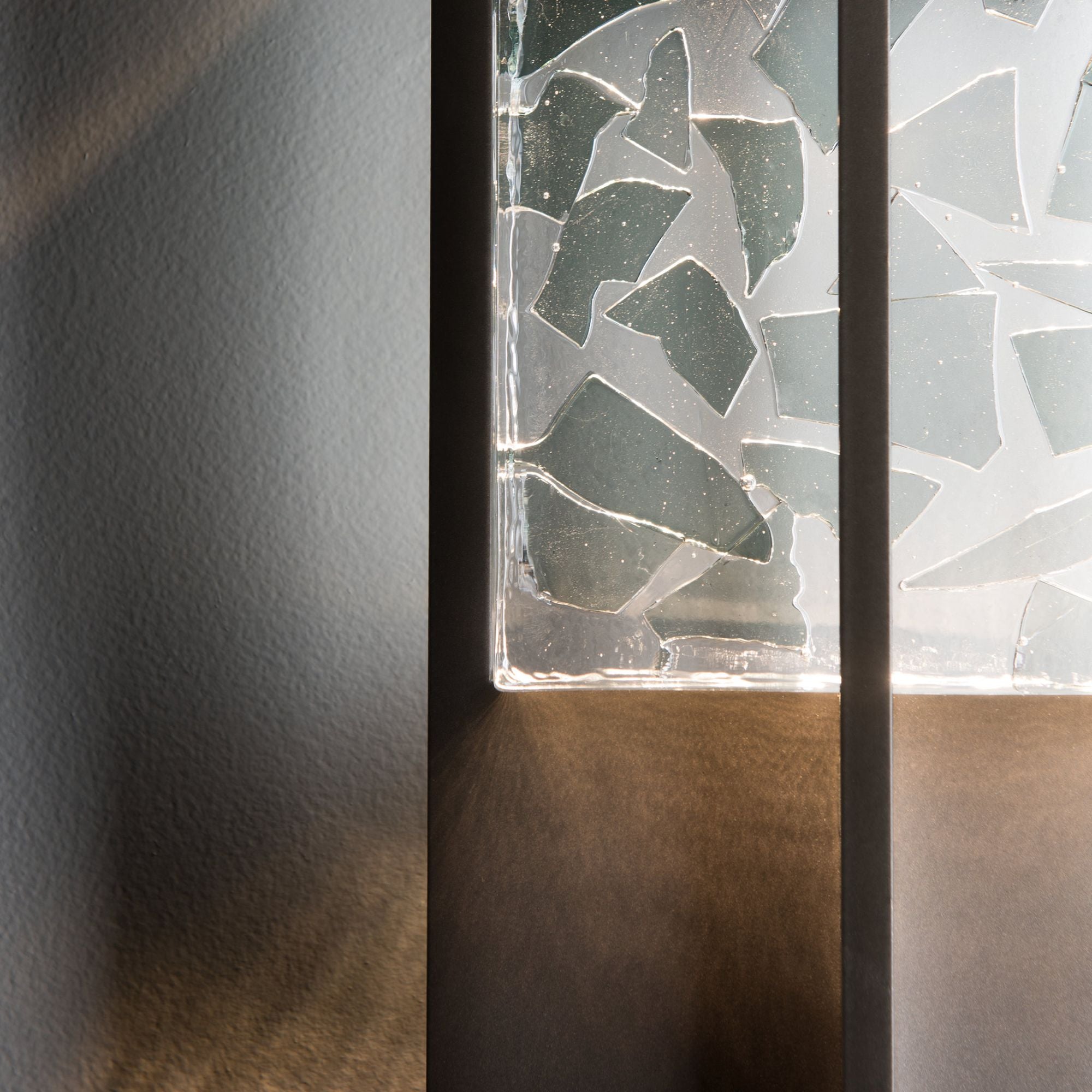 Shard XL Outdoor Sconce LED Clear Glass with Shards (YP) in Coastal Dark Smoke