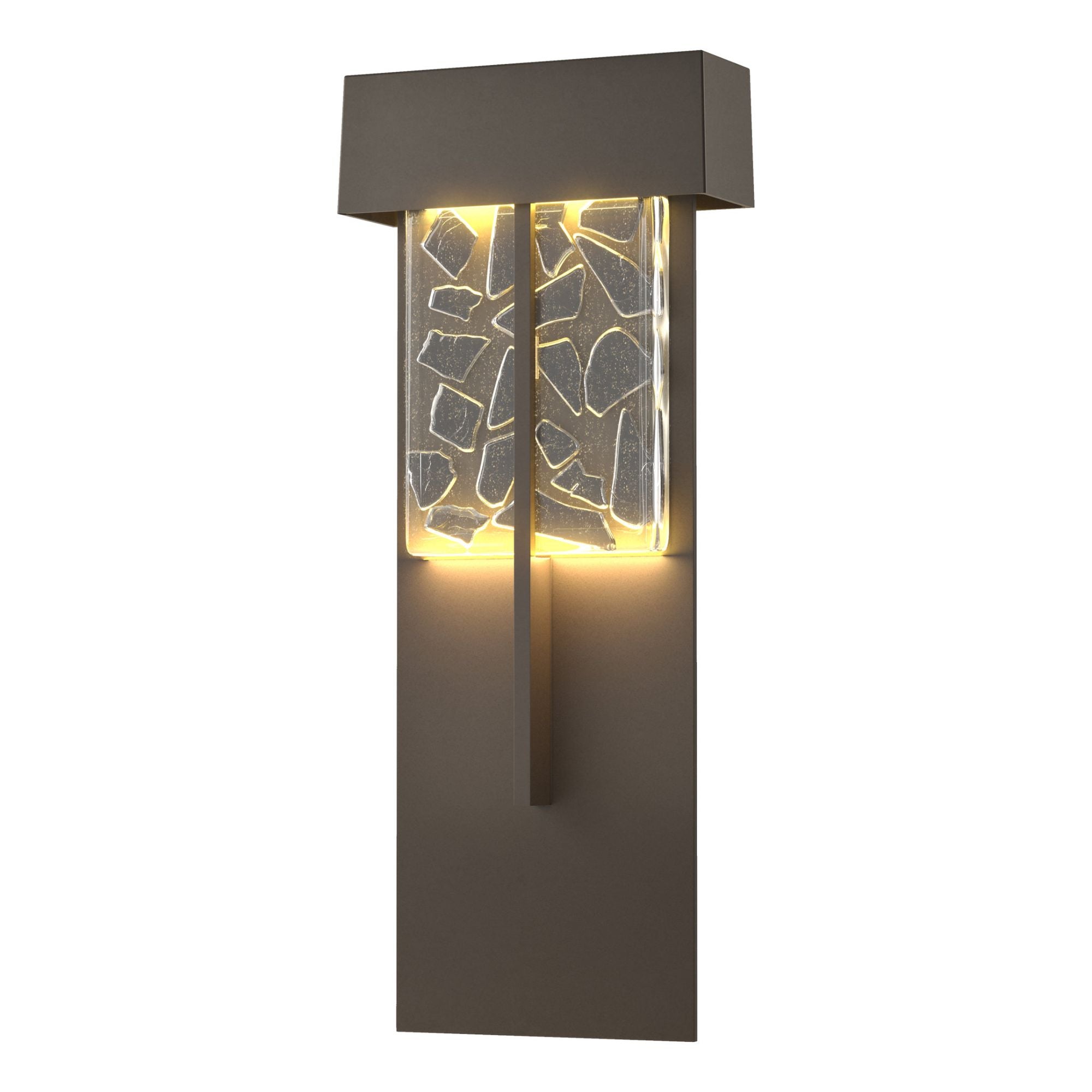 Shard XL Outdoor Sconce LED Clear Glass with Shards (YP) in Coastal Dark Smoke