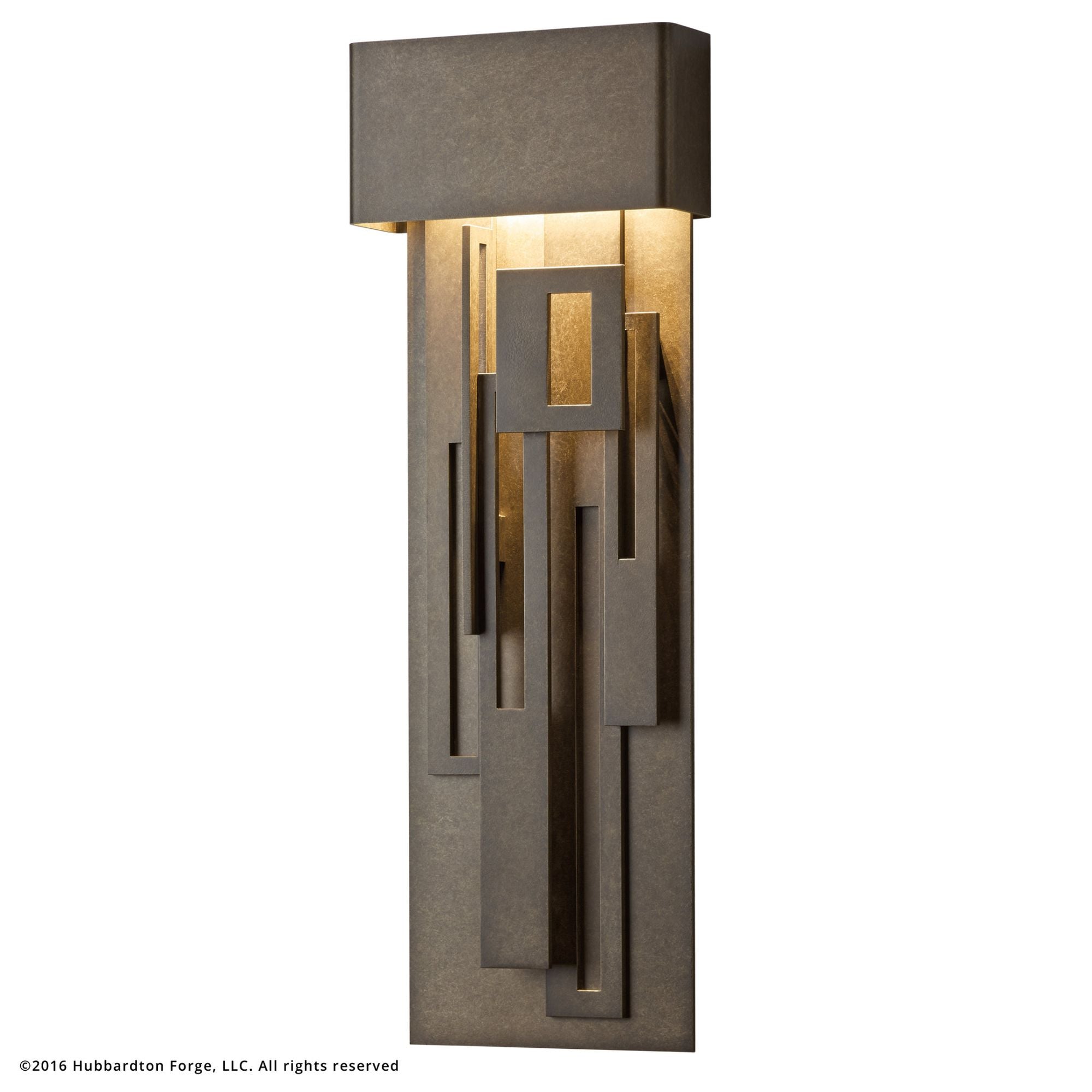 Collage Large Dark Sky Friendly LED Outdoor Sconce LED in Coastal Dark Smoke