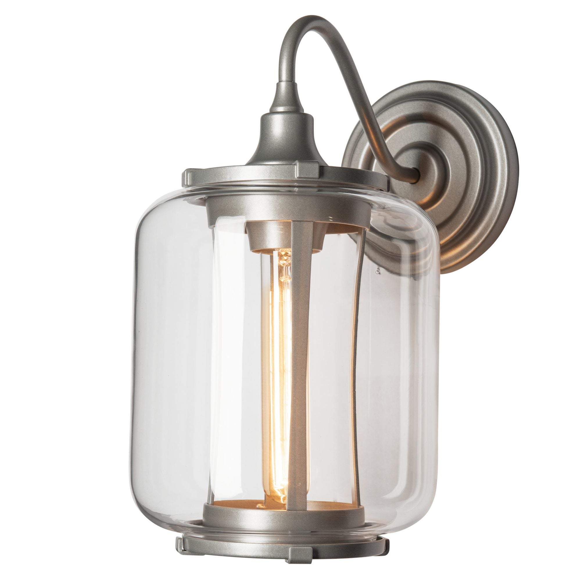 Fairwinds Outdoor Sconce 1-Light Clear Glass (ZM) in Coastal Burnished Steel