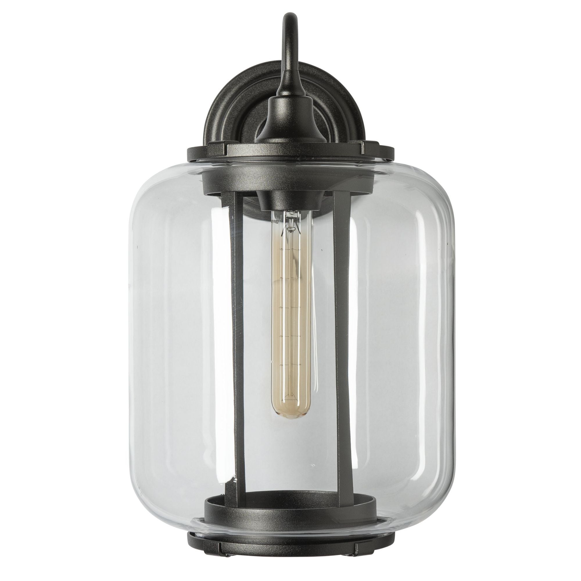 Fairwinds Large Outdoor Sconce 1-Light Clear Glass (ZM) in Coastal Oil Rubbed Bronze