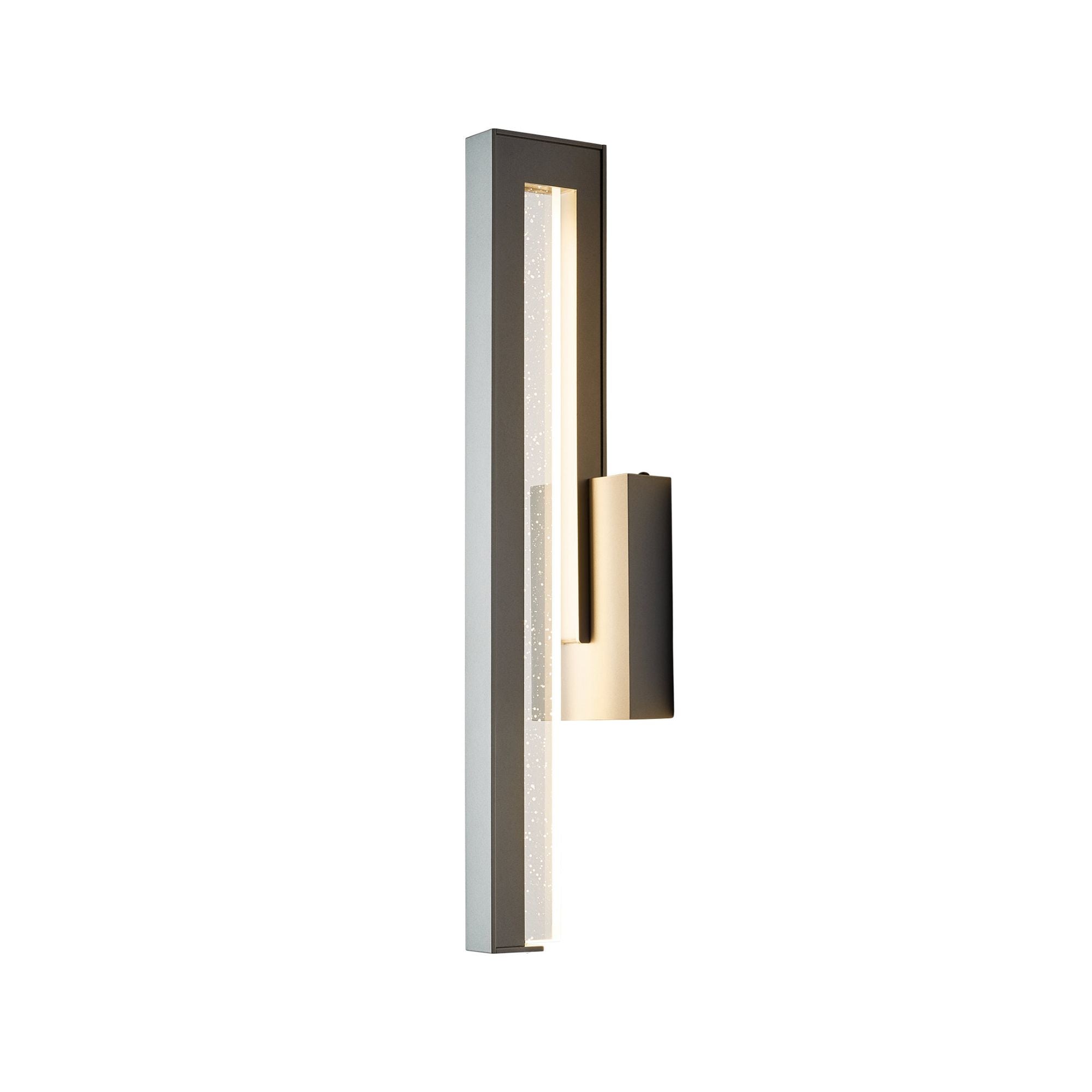 Edge Medium LED Outdoor Sconce LED Seeded Clear Glass (II) in Coastal Burnished Steel