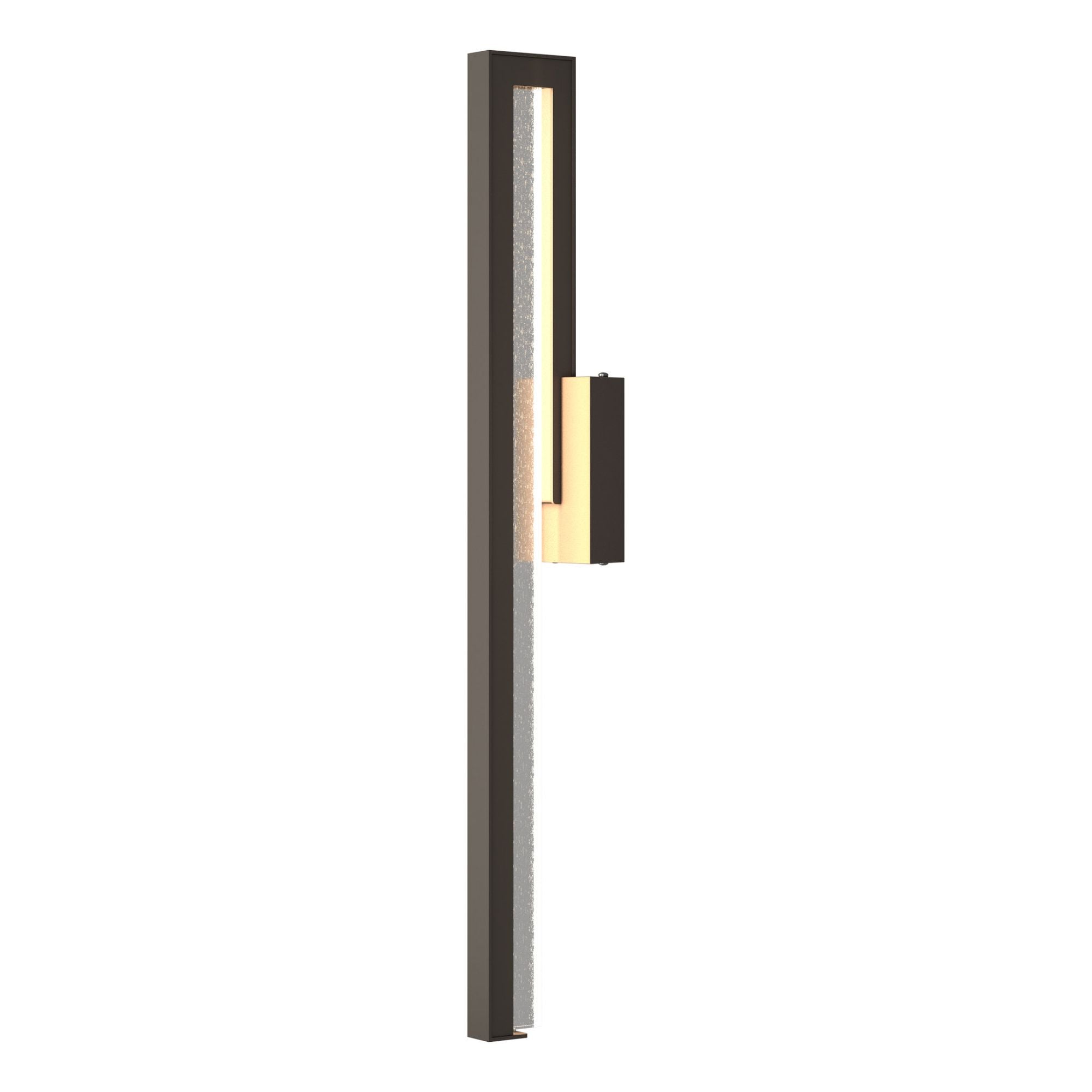 Edge Large LED Outdoor Sconce LED Seeded Clear Glass (II) in Coastal Dark Smoke