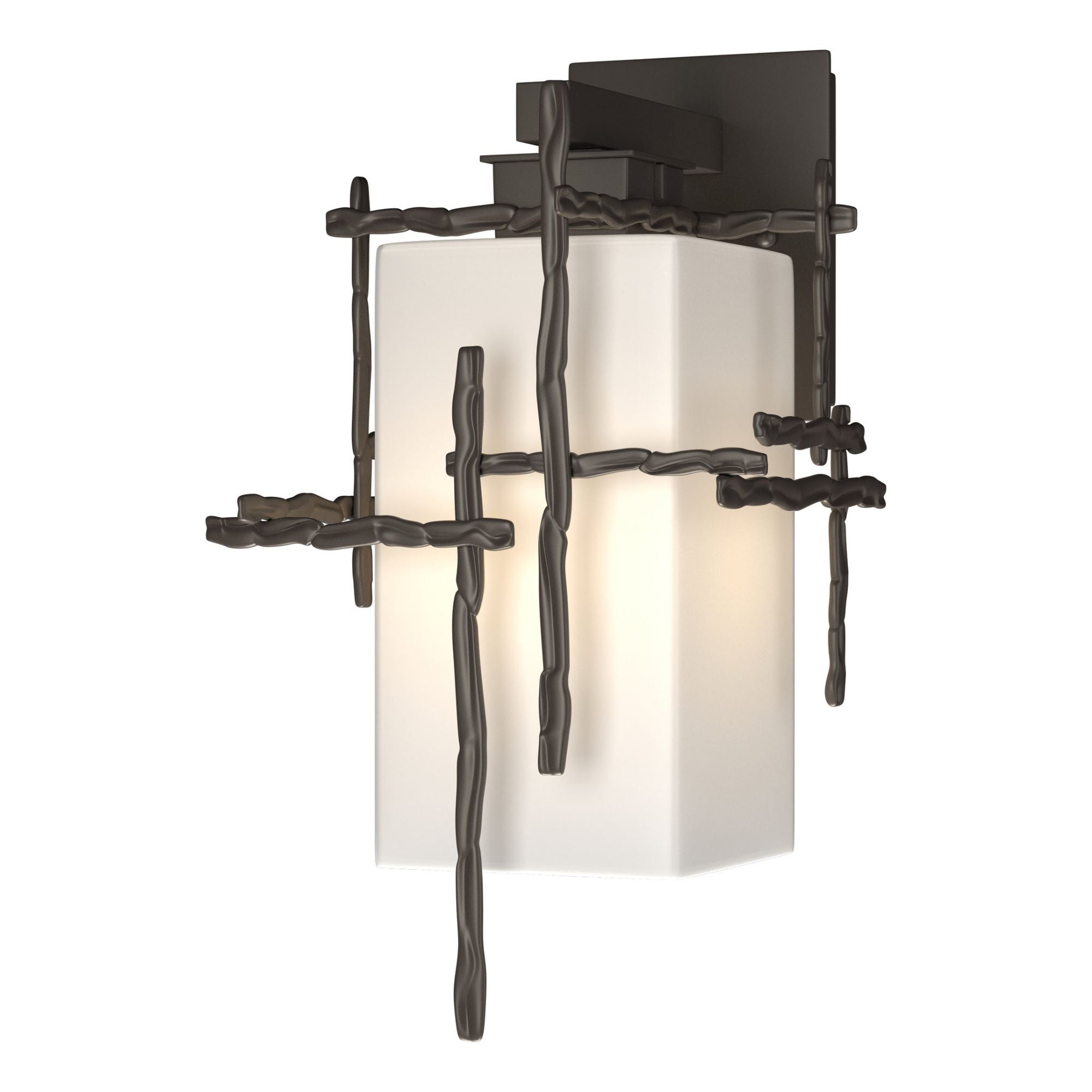 Tura Medium Outdoor Sconce 1-Light Opal Glass (GG) in Coastal Dark Smoke