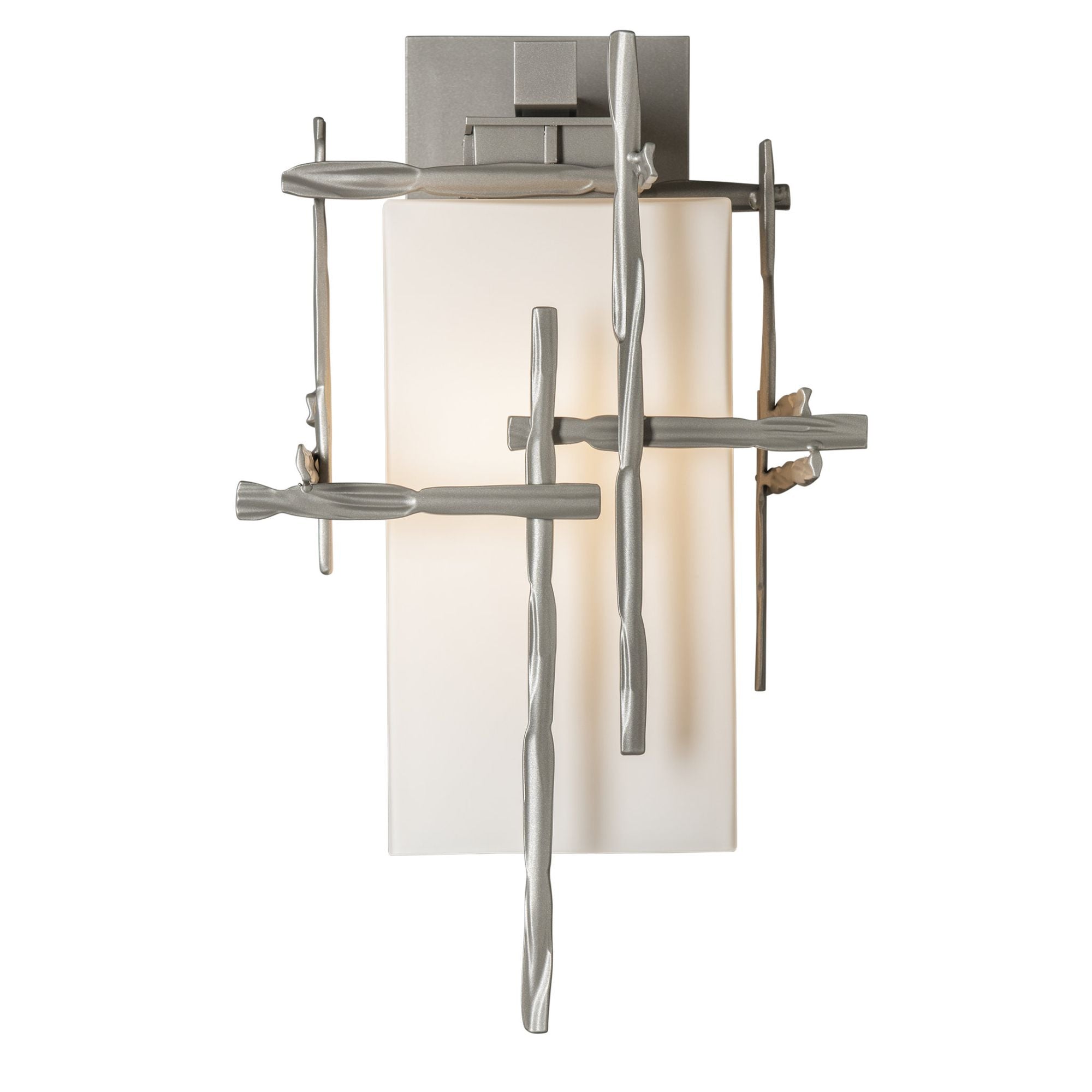 Tura Medium Outdoor Sconce 1-Light Opal Glass (GG) in Coastal Burnished Steel