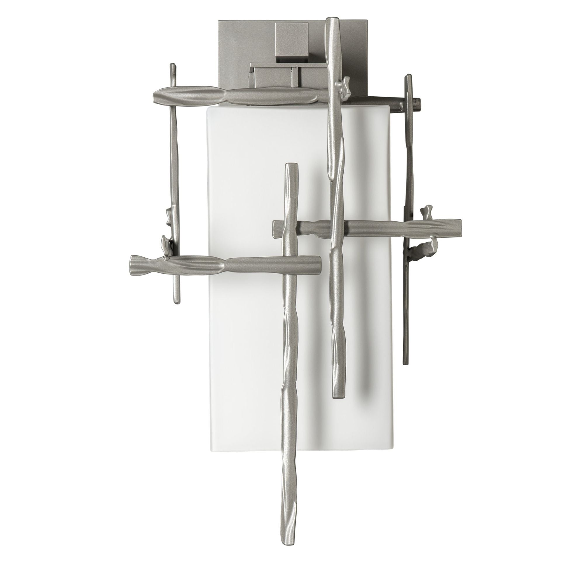 Tura Medium Outdoor Sconce 1-Light Opal Glass (GG) in Coastal Burnished Steel