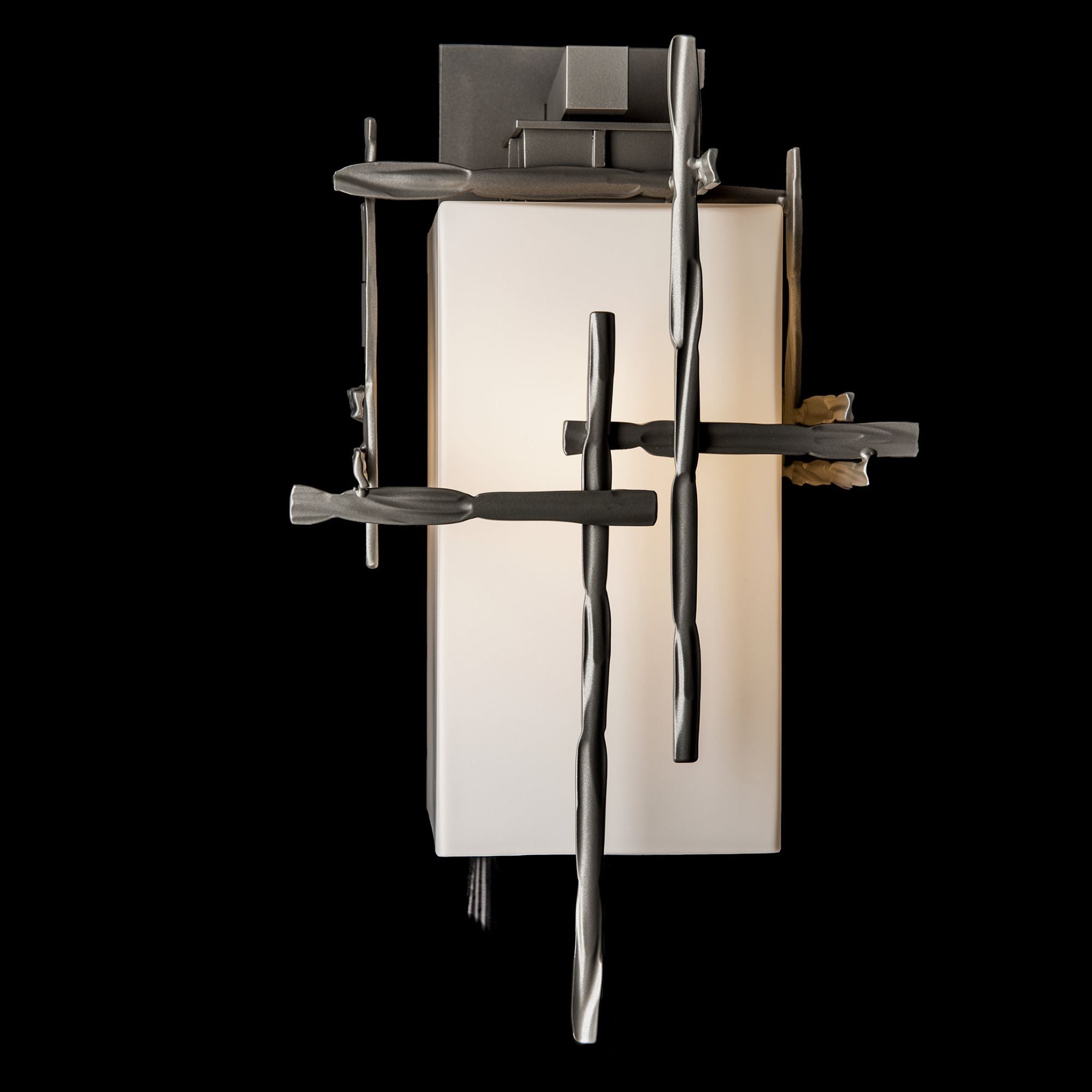 Tura Medium Outdoor Sconce 1-Light Opal Glass (GG) in Coastal Burnished Steel