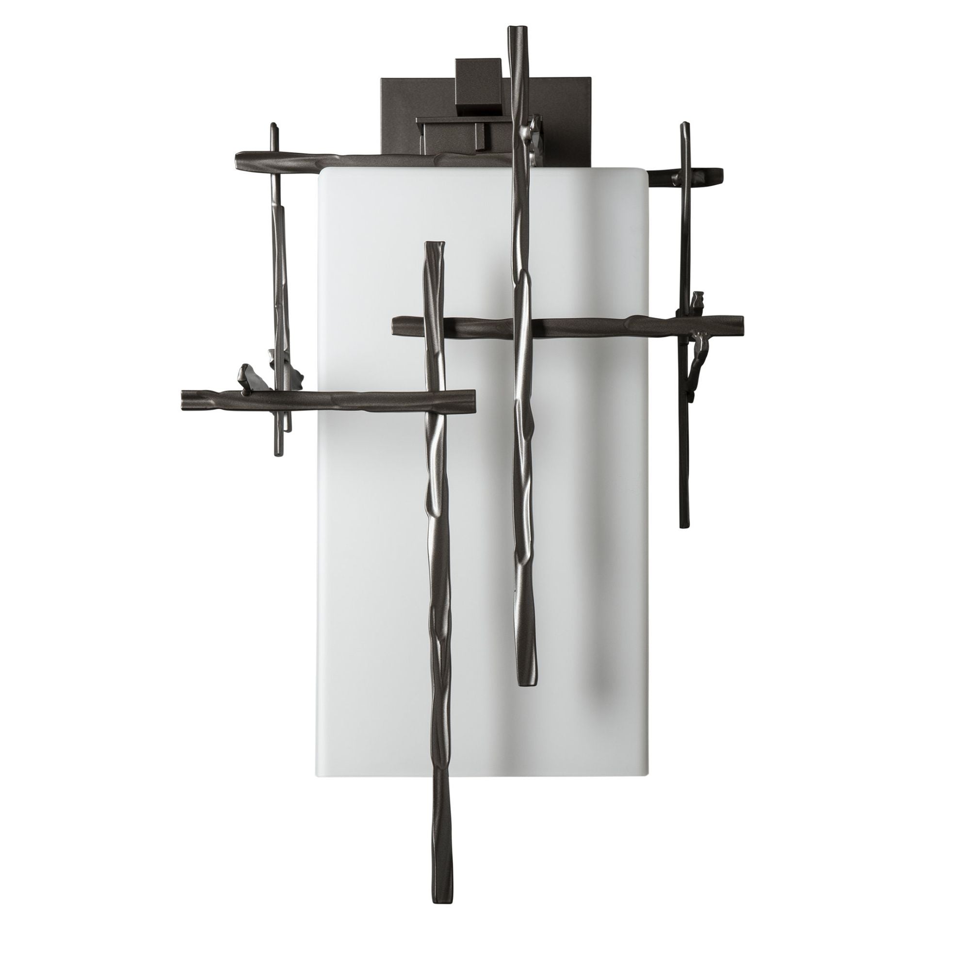 Tura Large Outdoor Sconce 1-Light Opal Glass (GG) in Coastal Dark Smoke