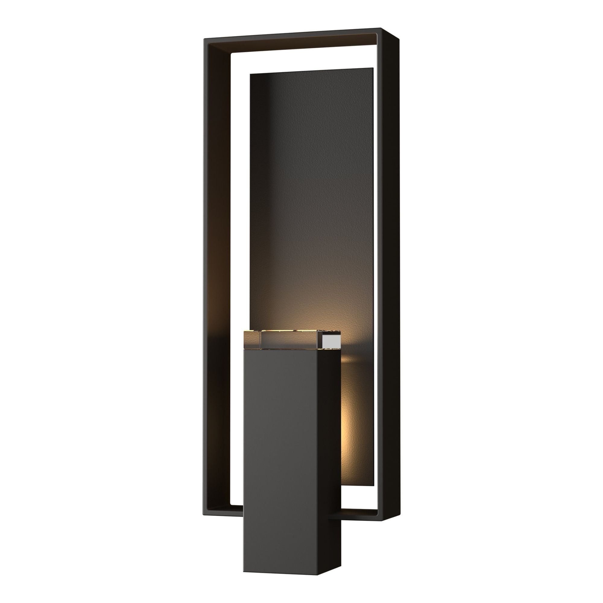 Shadow Box Large Outdoor Sconce 2-Light Coastal Black Accent Clear Glass (ZM) in Coastal Oil Rubbed Bronze