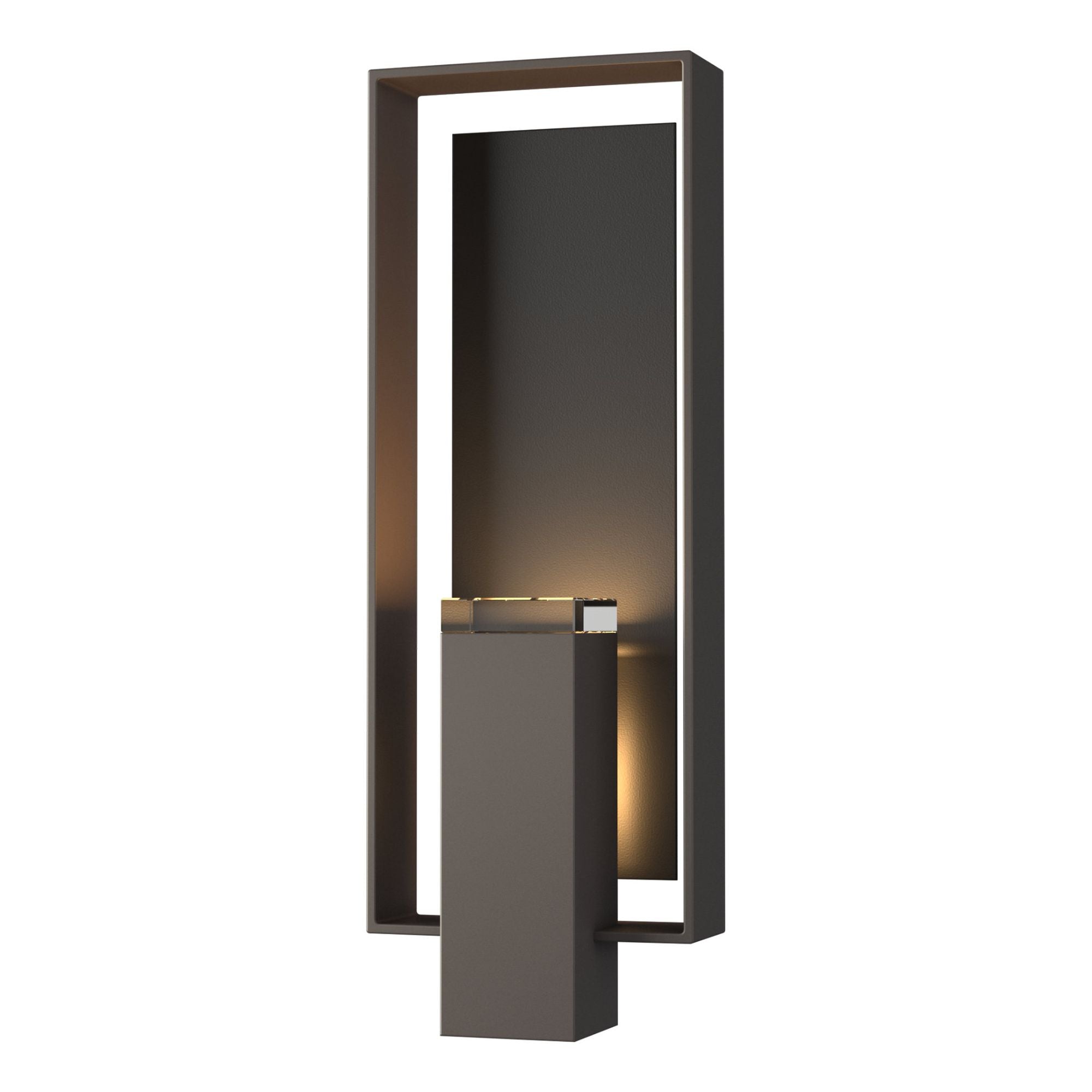 Shadow Box Large Outdoor Sconce 2-Light Coastal Black Accent Clear Glass (ZM) in Coastal Dark Smoke