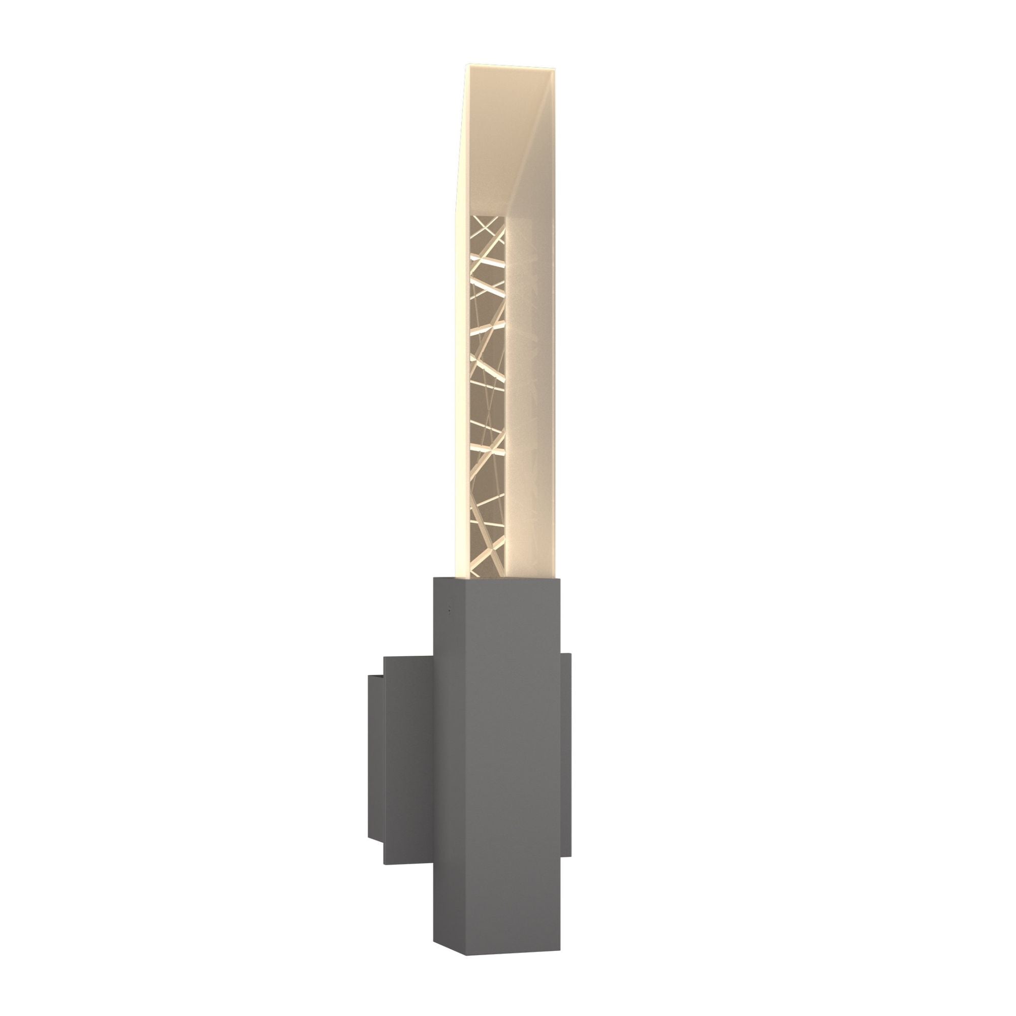 Refraction Outdoor Sconce 2-Light Clear Glass (ZM) in Coastal Burnished Steel