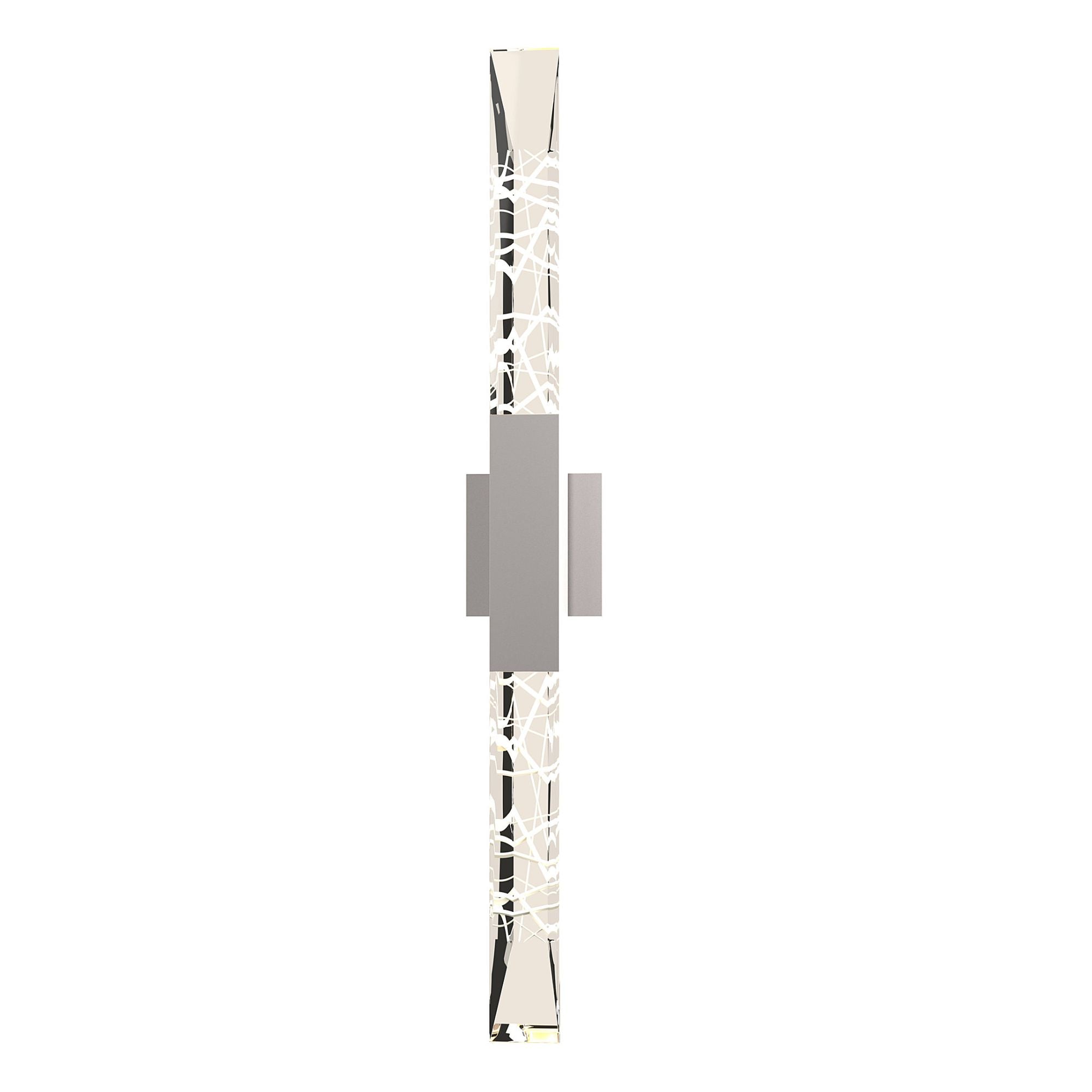 Refraction Large Outdoor Sconce 2-Light Clear Glass (ZM) in Coastal Burnished Steel