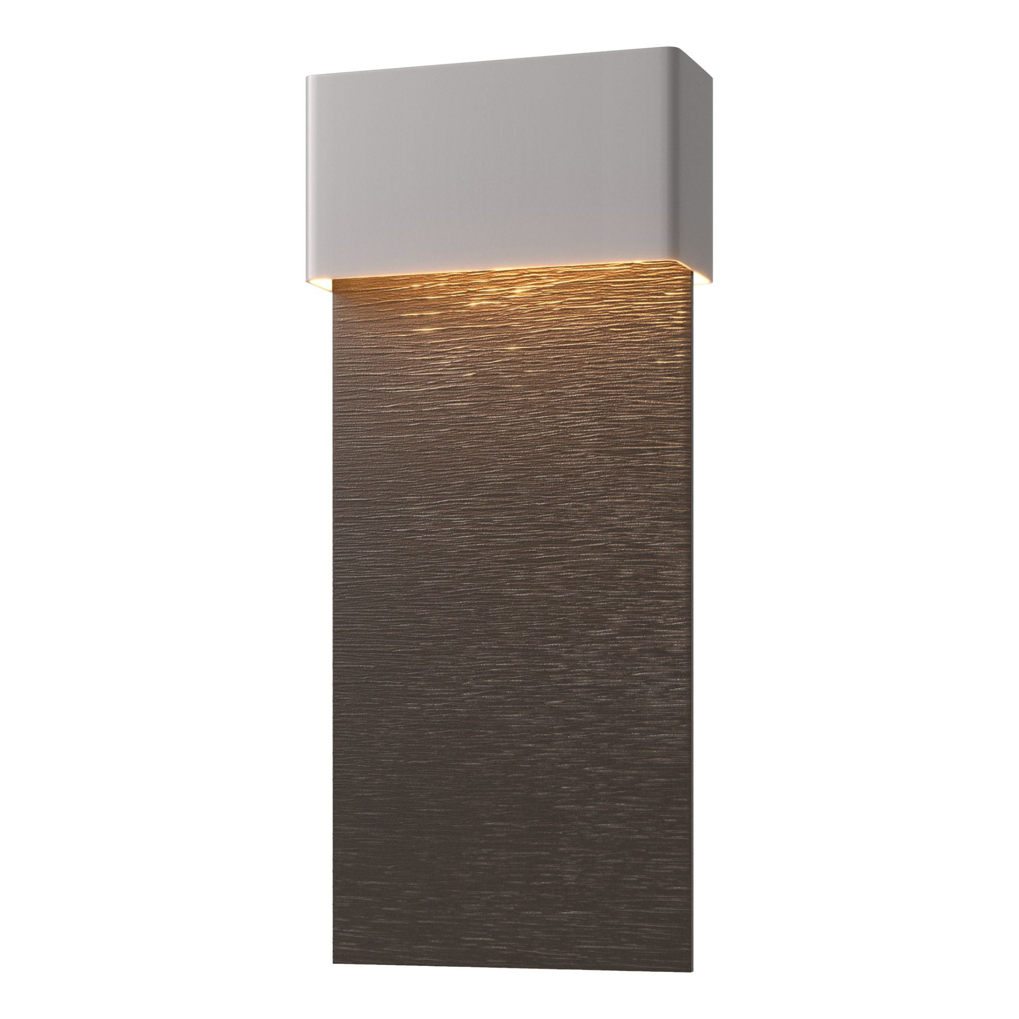 Stratum Large Dark Sky Friendly LED Outdoor Sconce Coastal Oil Rubbed Bronze Accent LED in Coastal Burnished Steel