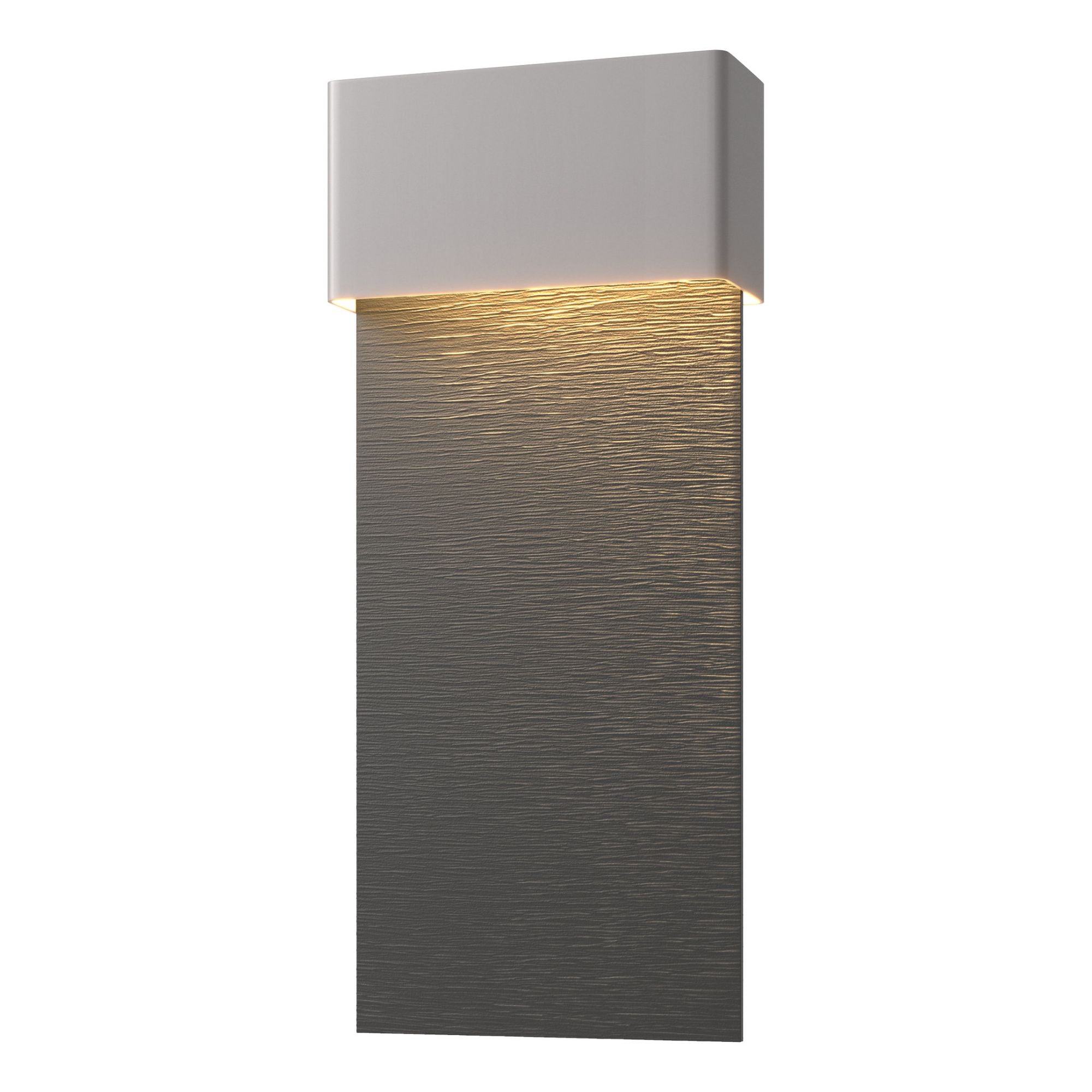 Stratum Large Dark Sky Friendly LED Outdoor Sconce Coastal Black Accent LED in Coastal Burnished Steel