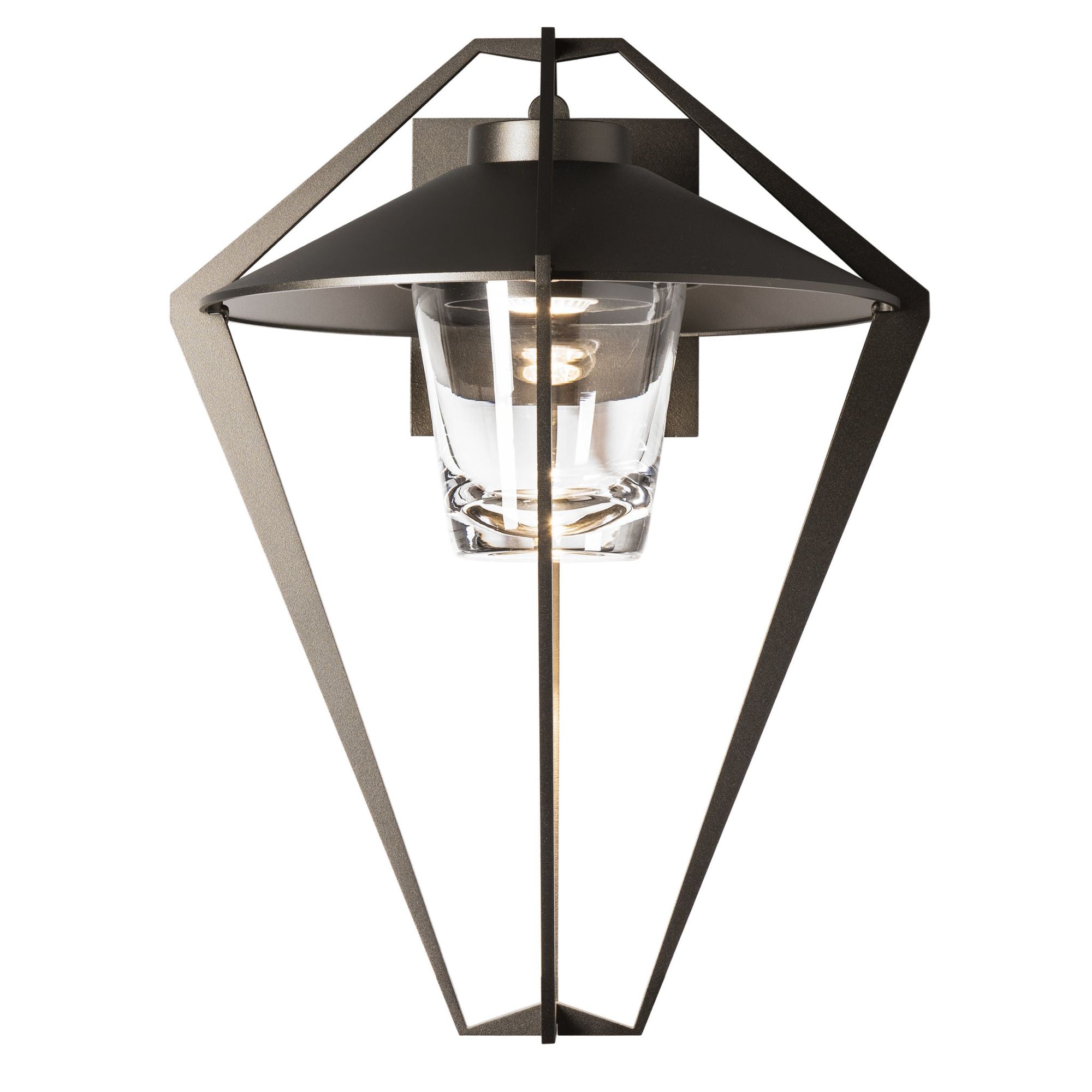 Stellar Small Outdoor Sconce 1-Light Clear Glass (ZM) in Coastal Oil Rubbed Bronze