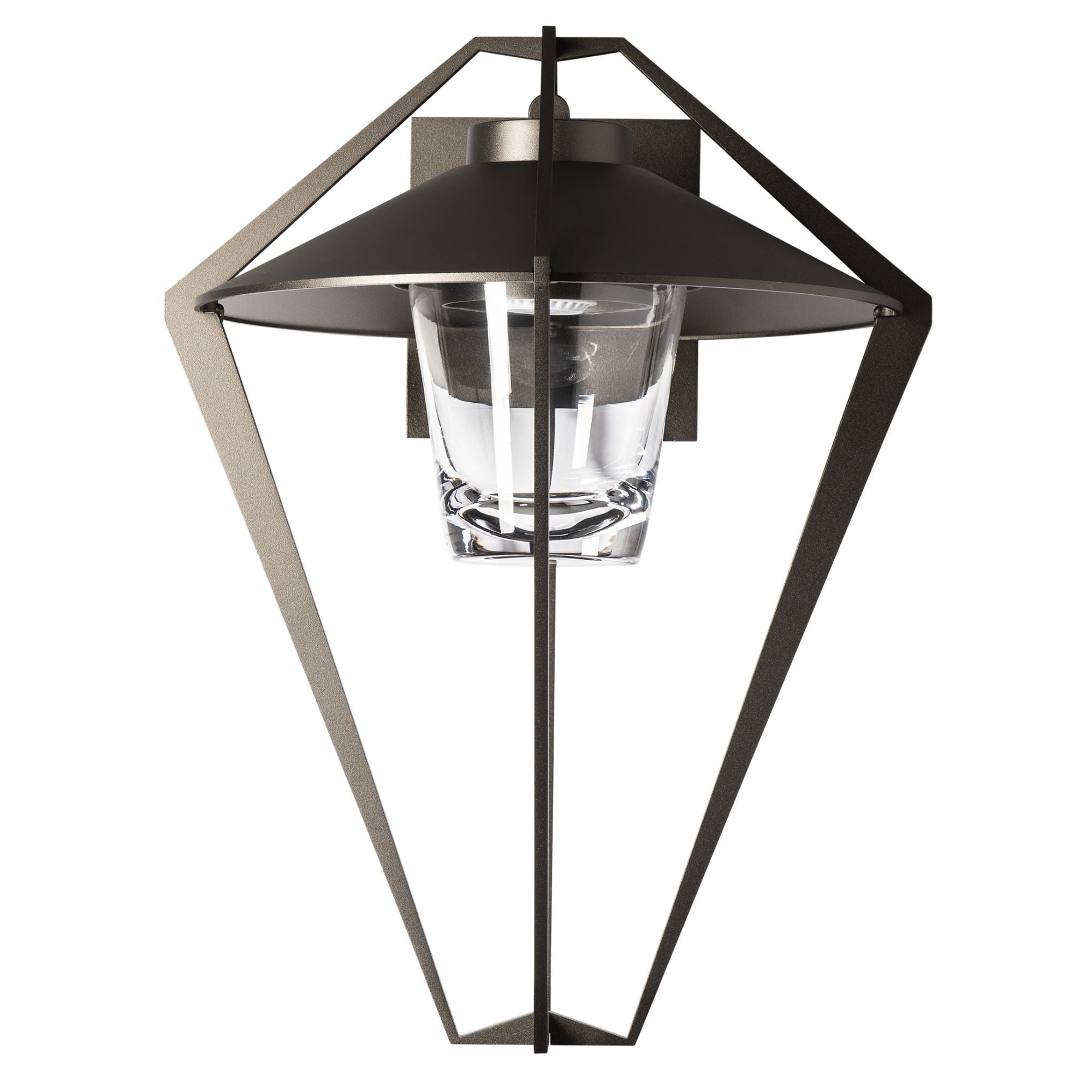 Stellar Small Outdoor Sconce 1-Light Clear Glass (ZM) in Coastal Oil Rubbed Bronze