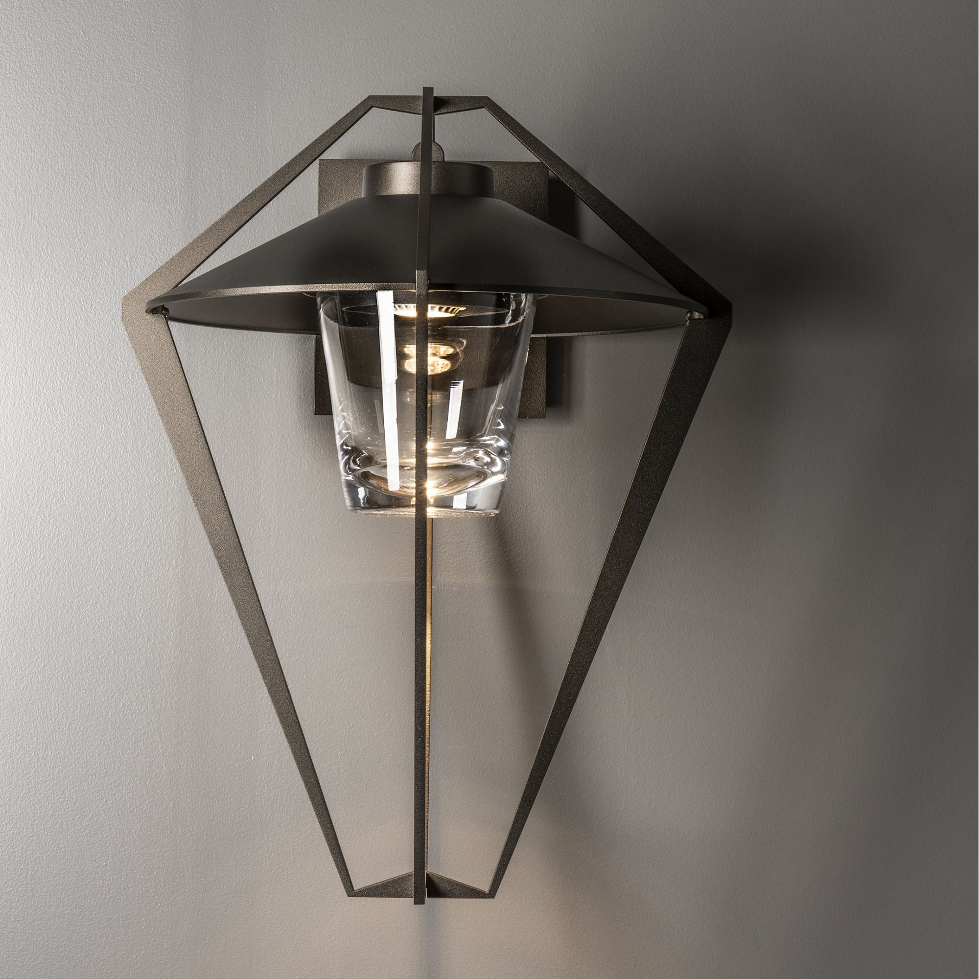 Stellar Small Outdoor Sconce 1-Light Clear Glass (ZM) in Coastal Oil Rubbed Bronze