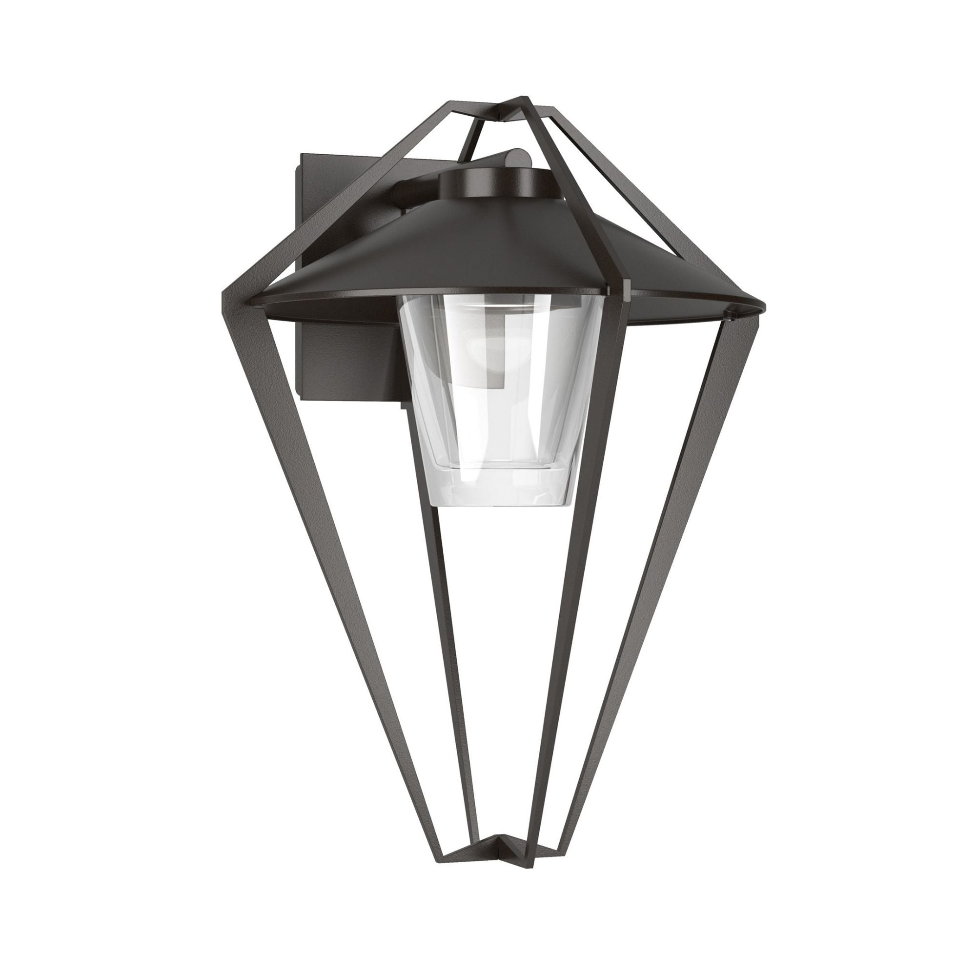 Stellar Small Outdoor Sconce 1-Light Clear Glass (ZM) in Coastal Oil Rubbed Bronze