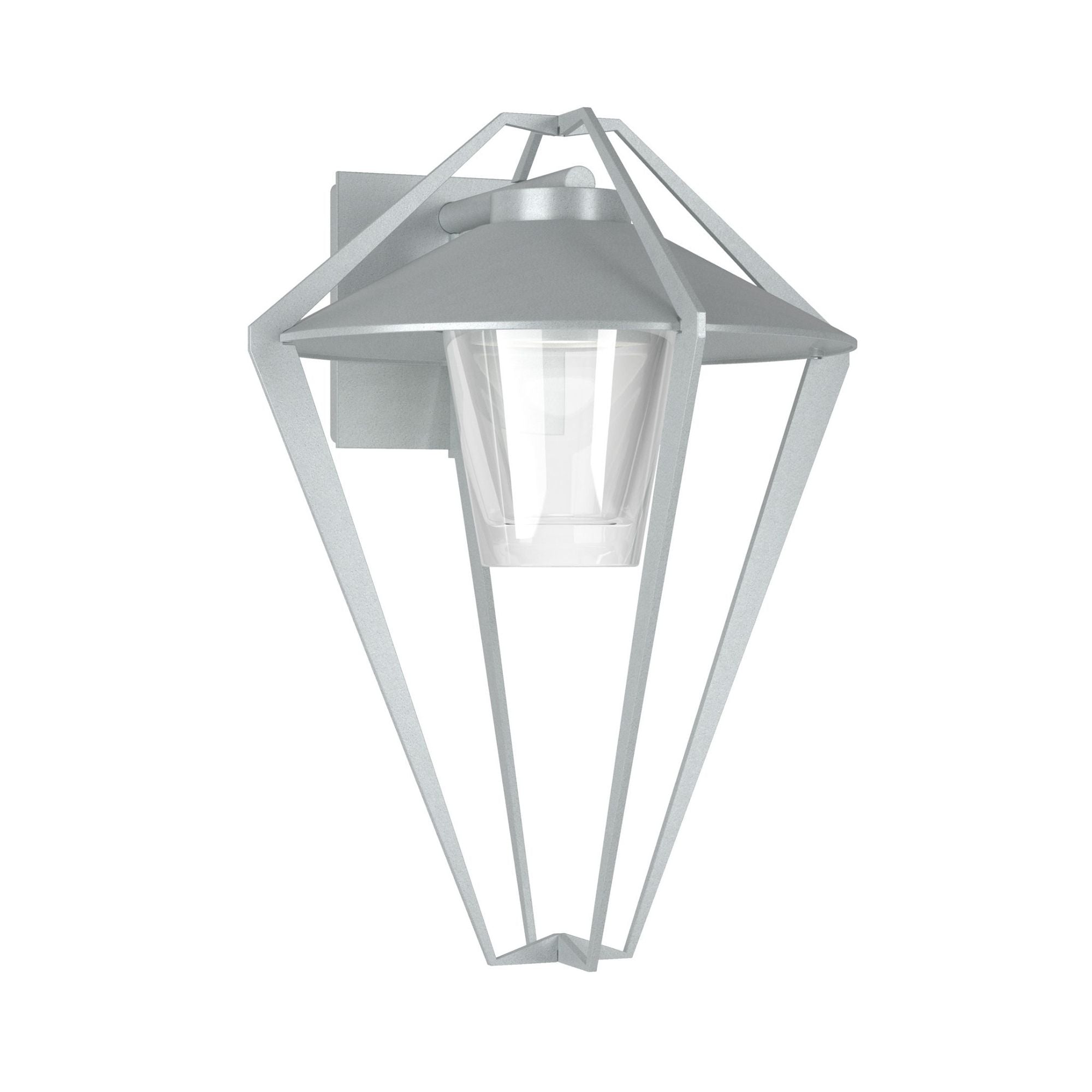 Stellar Small Outdoor Sconce 1-Light Clear Glass (ZM) in Coastal Burnished Steel