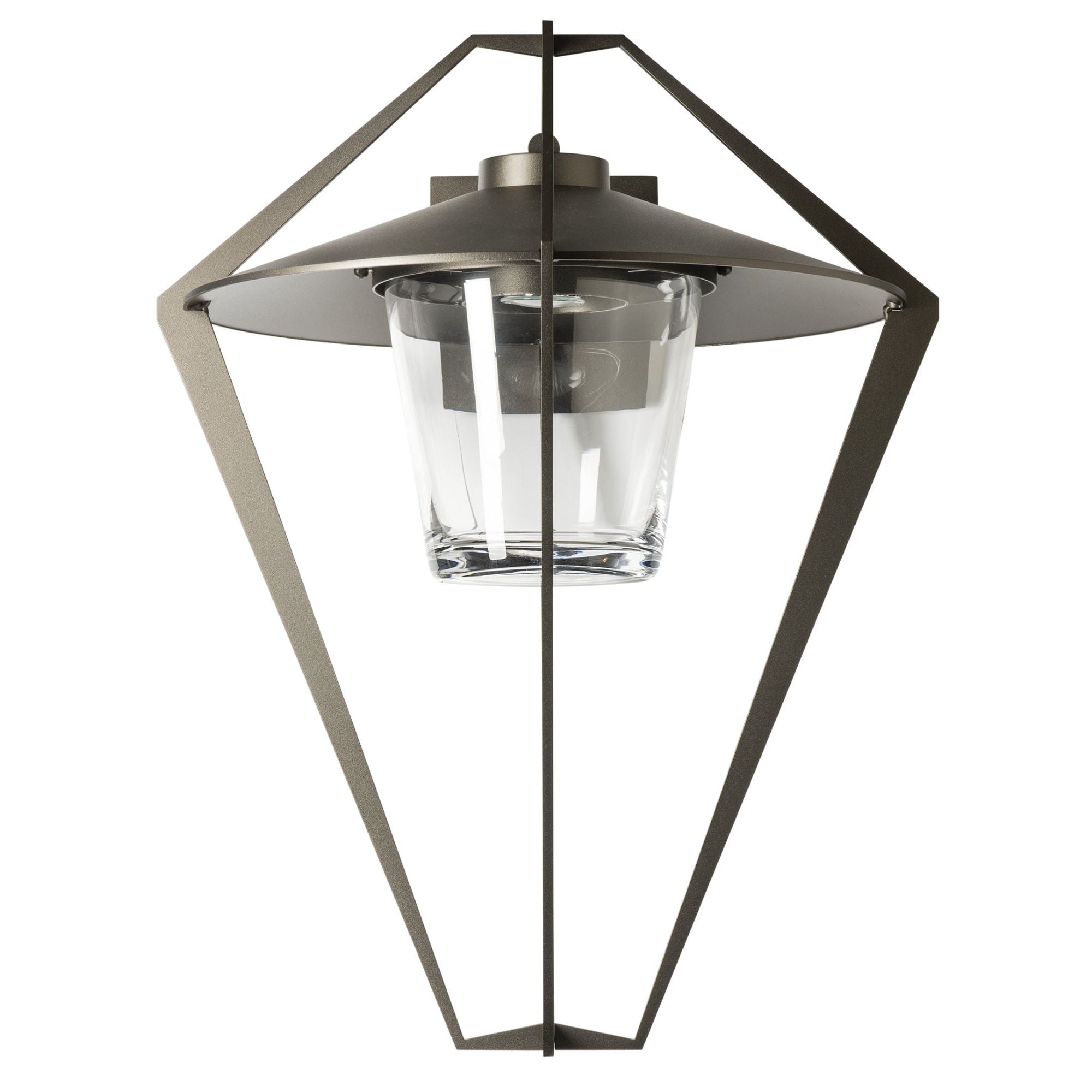 Stellar Large Outdoor Sconce 1-Light Clear Glass (ZM) in Coastal Oil Rubbed Bronze