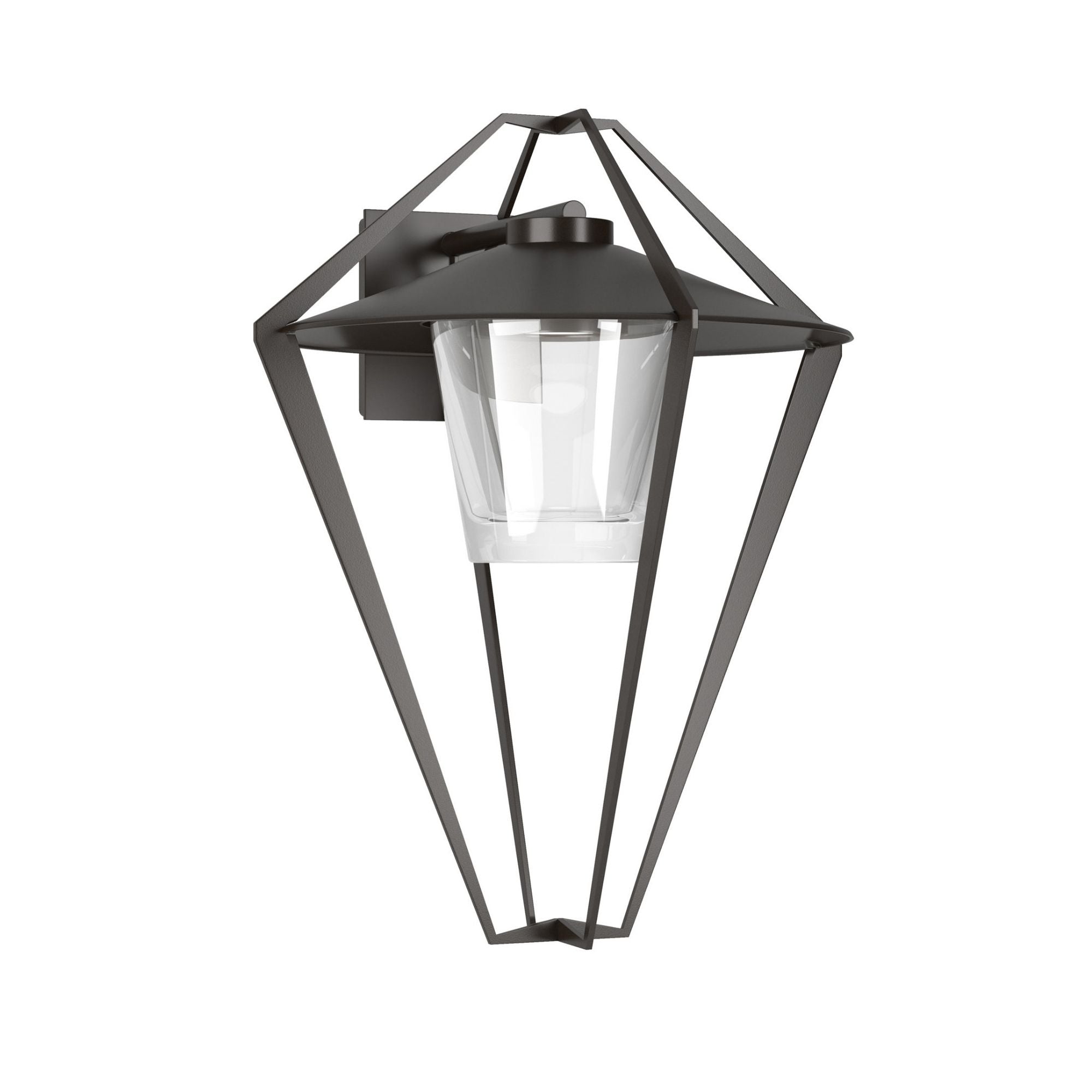 Stellar Large Outdoor Sconce 1-Light Clear Glass (ZM) in Coastal Oil Rubbed Bronze