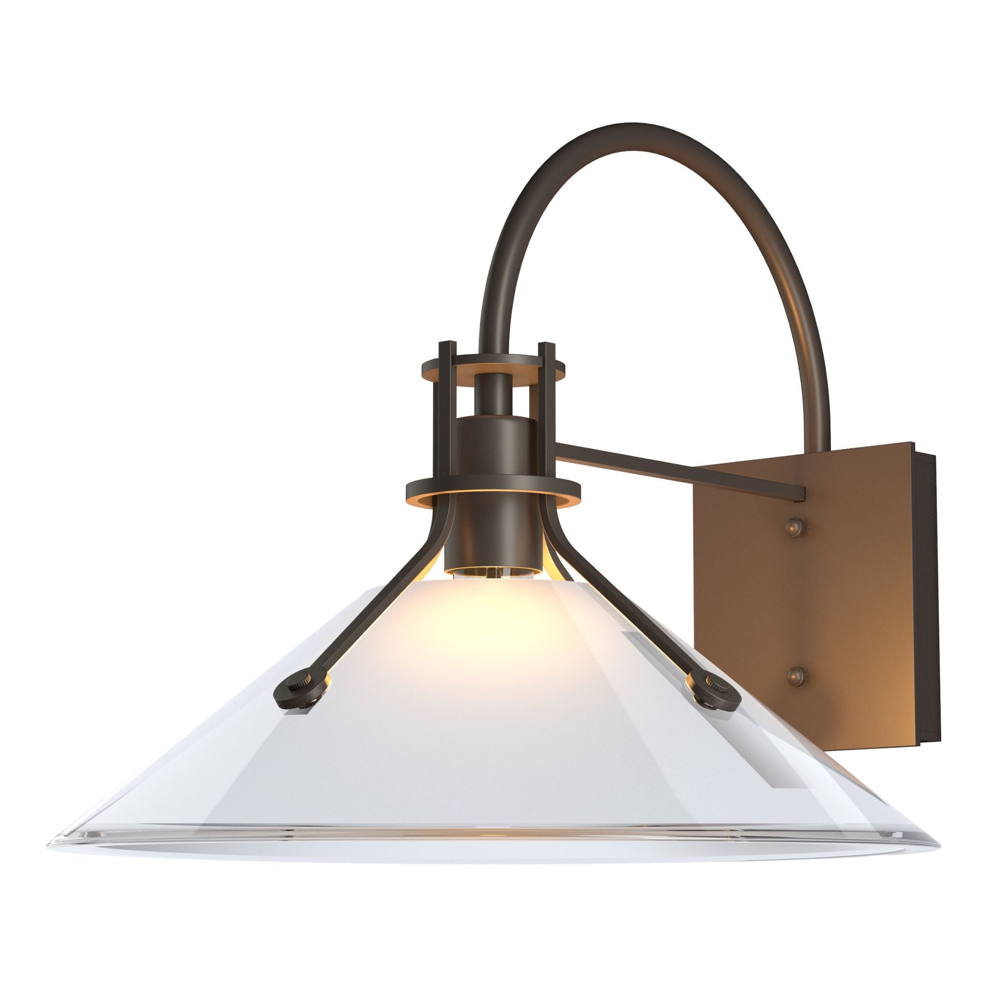 Henry Large Glass Shade Outdoor Sconce 1-Light Frosted Glass (FD) in Coastal Dark Smoke