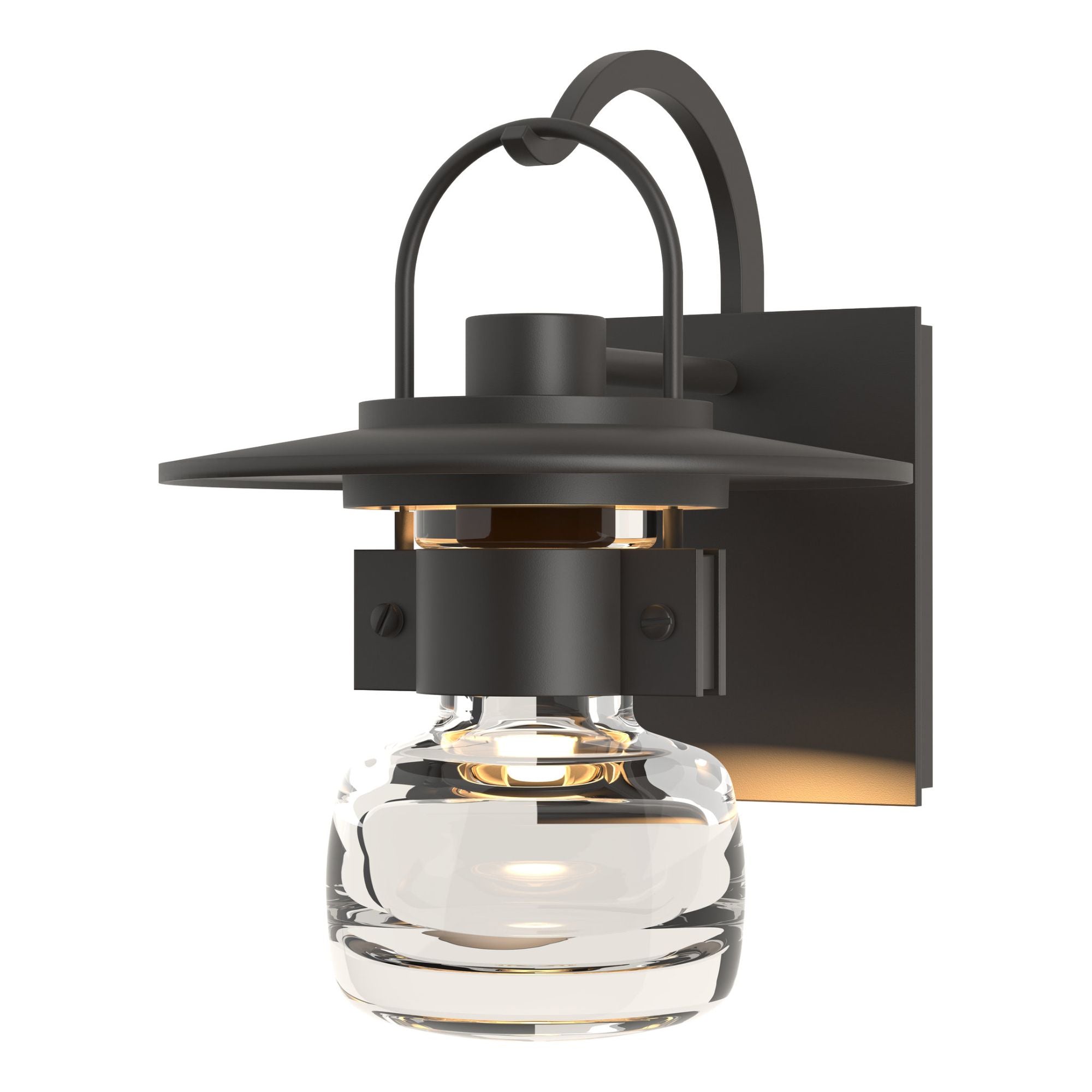 Mason Small Outdoor Sconce 1-Light Clear Glass (ZM) in Coastal Oil Rubbed Bronze