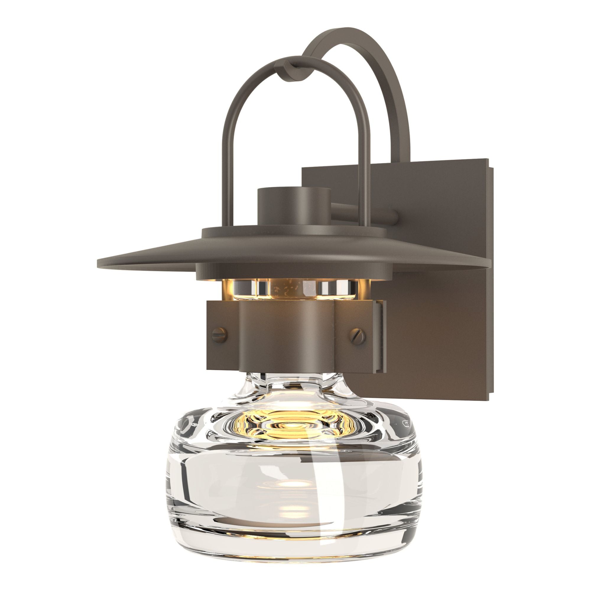Mason Outdoor Sconce 1-Light Clear Glass (ZM) in Coastal Dark Smoke