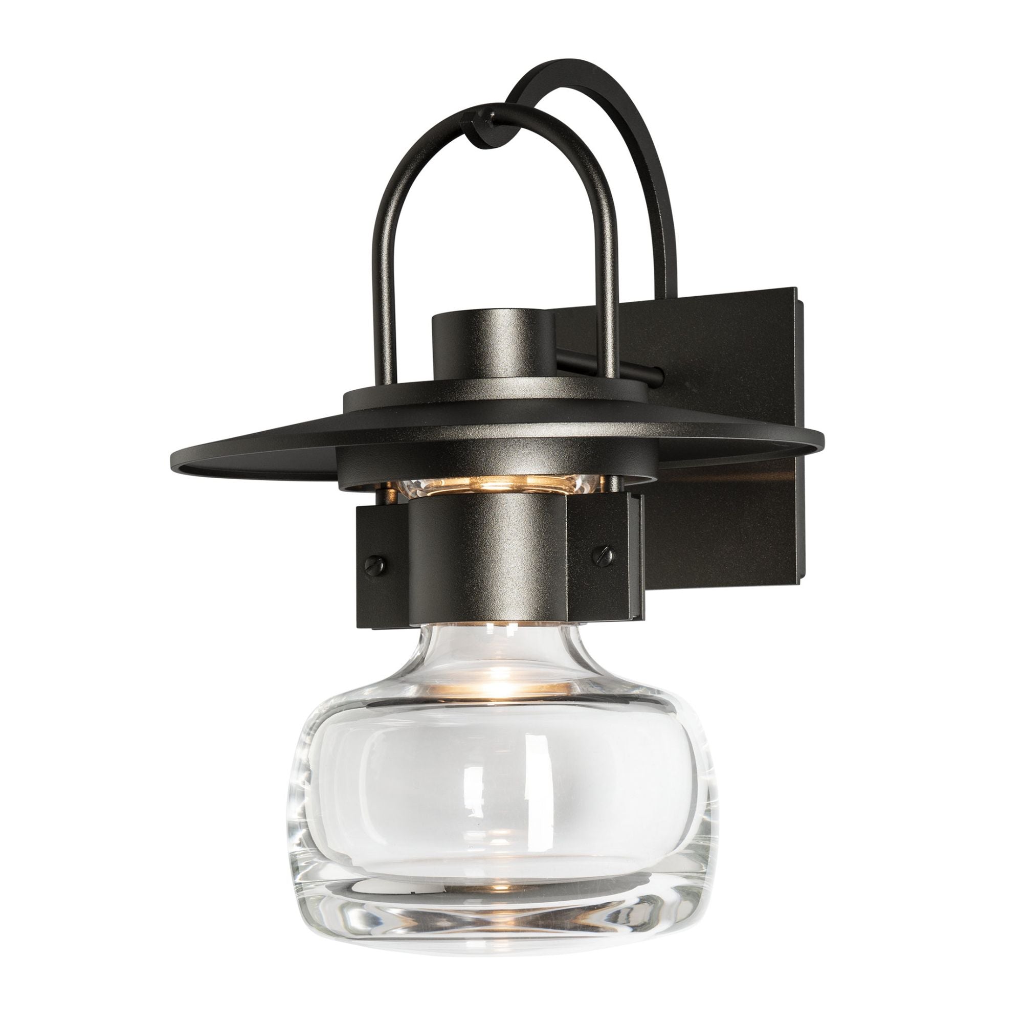 Mason Large Outdoor Sconce 1-Light Clear Glass (ZM) in Coastal Oil Rubbed Bronze
