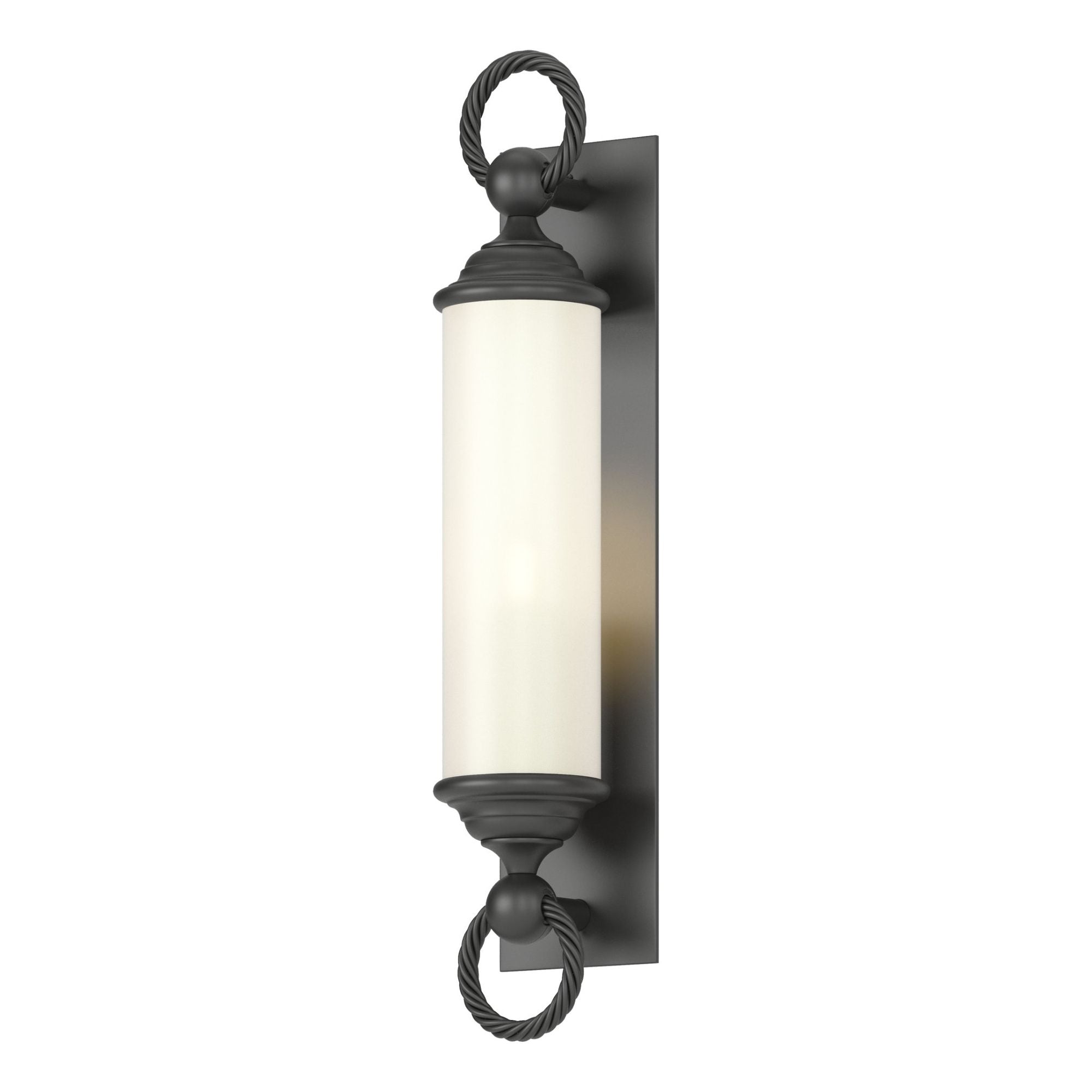 Cavo Large Outdoor Wall Sconce 1-Light Opal Glass (GG) in Coastal Black