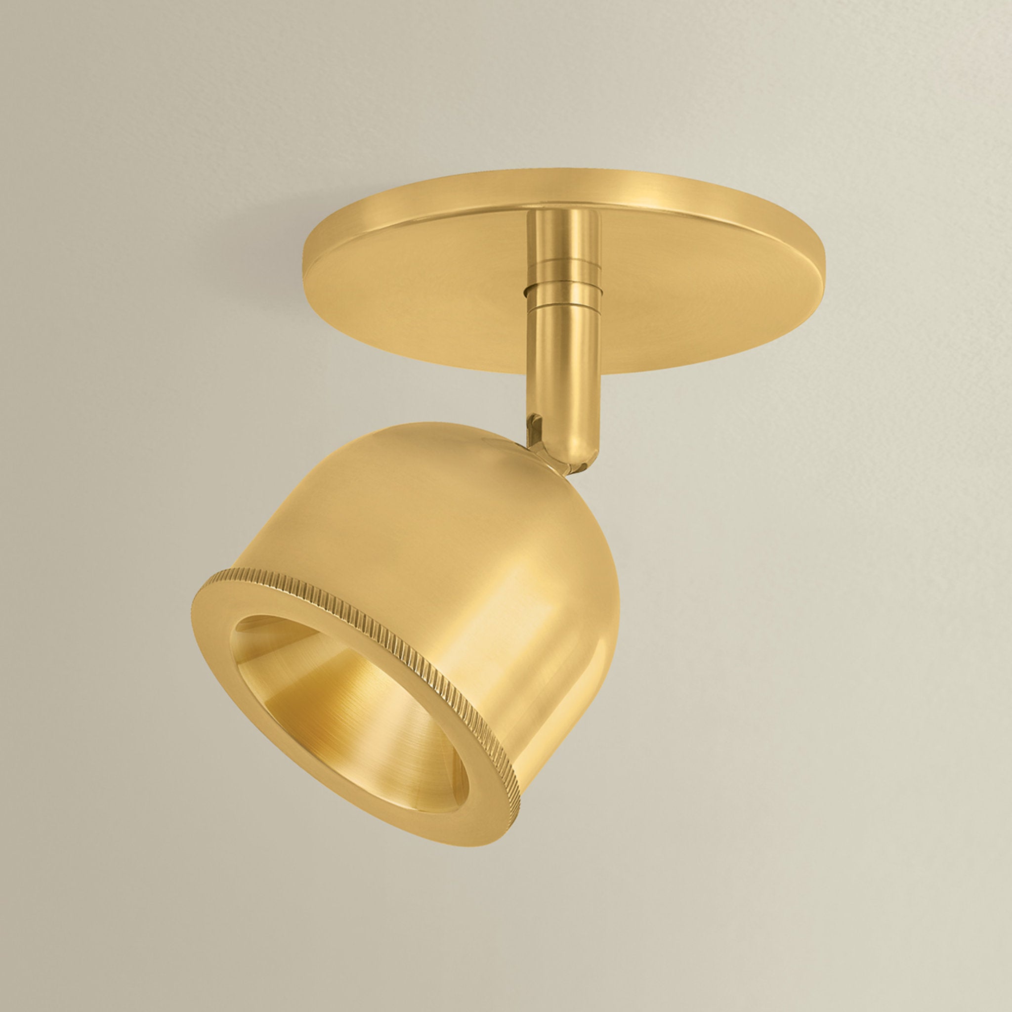 Tuthill 1-Light Flush Mount in Aged Brass 4.25W x 4.25H (3041-AGB)