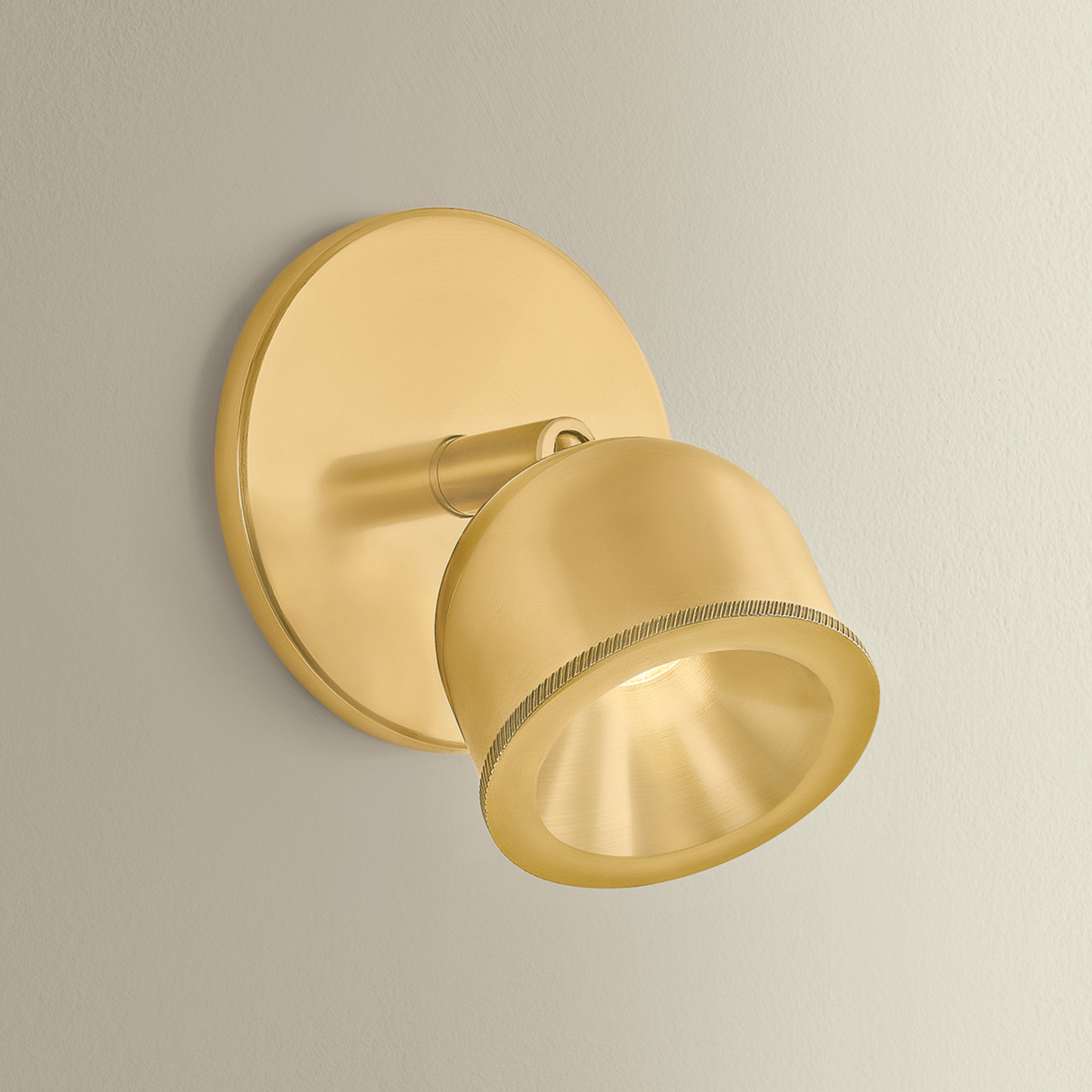 Tuthill 1-Light Flush Mount in Aged Brass 4.25W x 4.25H (3041-AGB)
