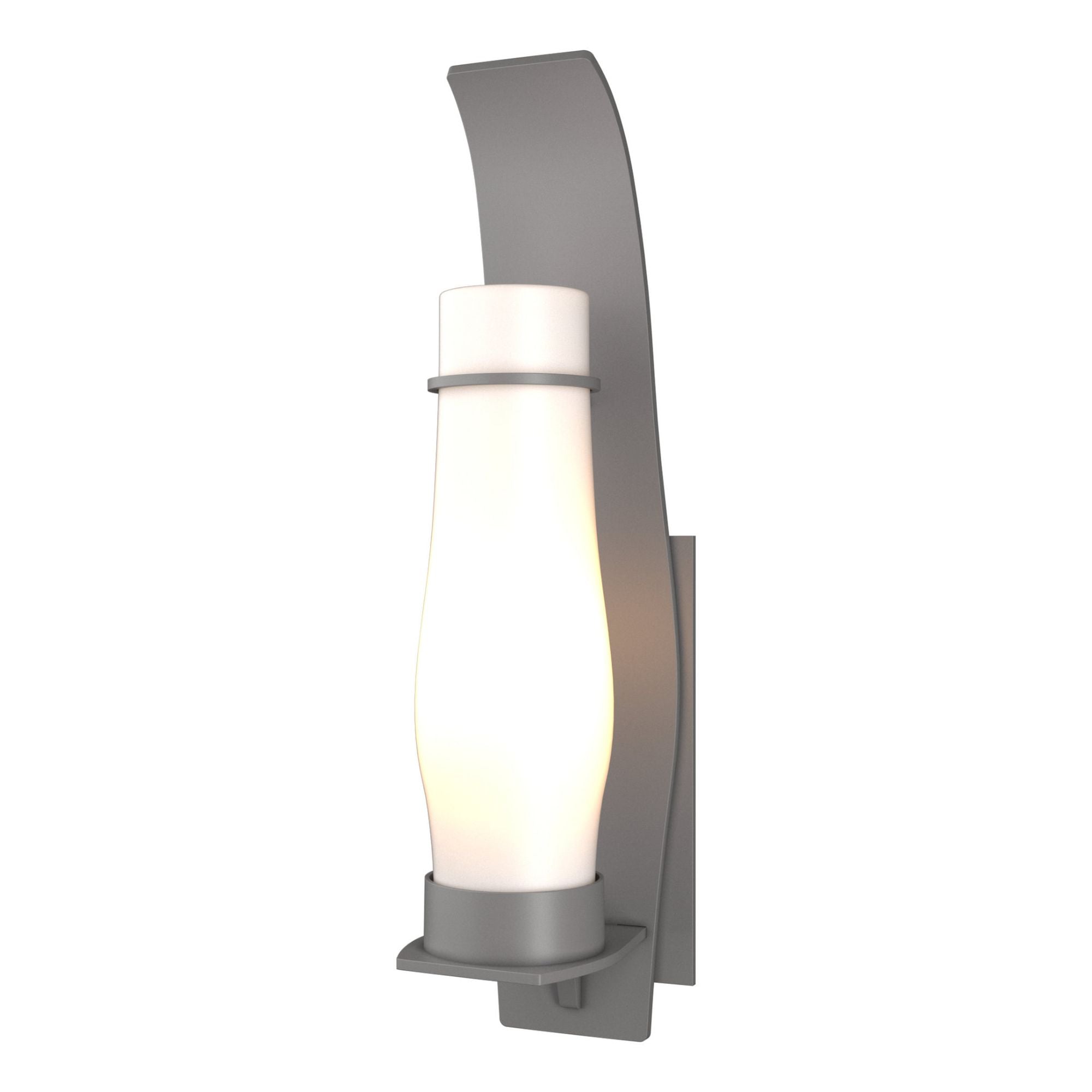 Sea Coast Large Outdoor Sconce 1-Light Opal Glass (GG) in Coastal Burnished Steel