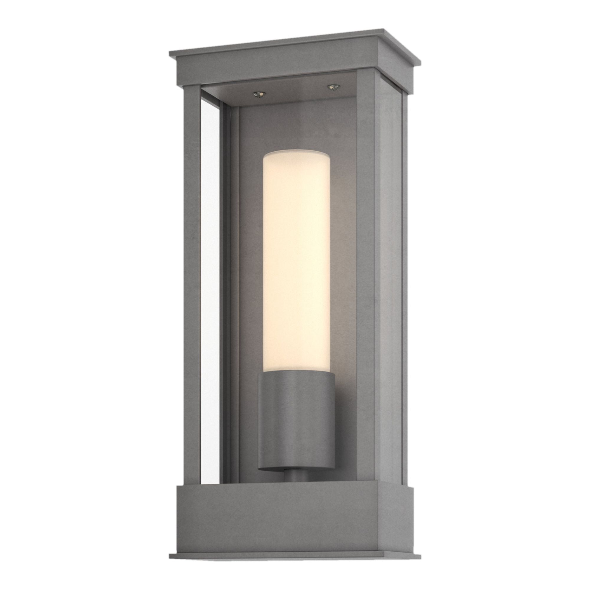 Portico Small Outdoor Sconce 1-Light Opal Glass (GG) in Coastal Burnished Steel