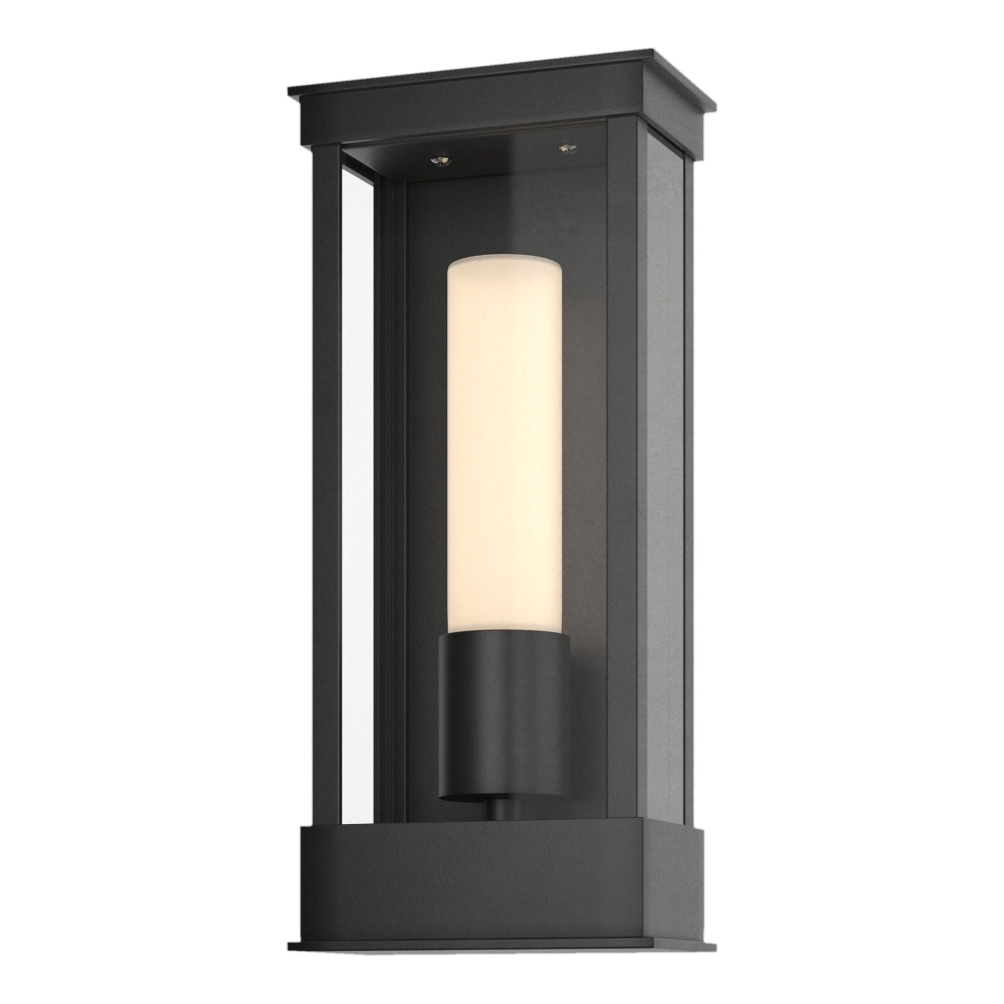 Portico Small Outdoor Sconce 1-Light Opal Glass (GG) in Coastal Black